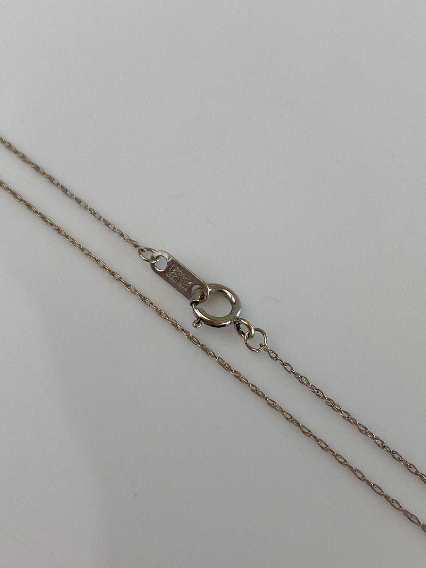 Vintage Solid 10k White Gold Dainty Chain Necklace - 19 inches