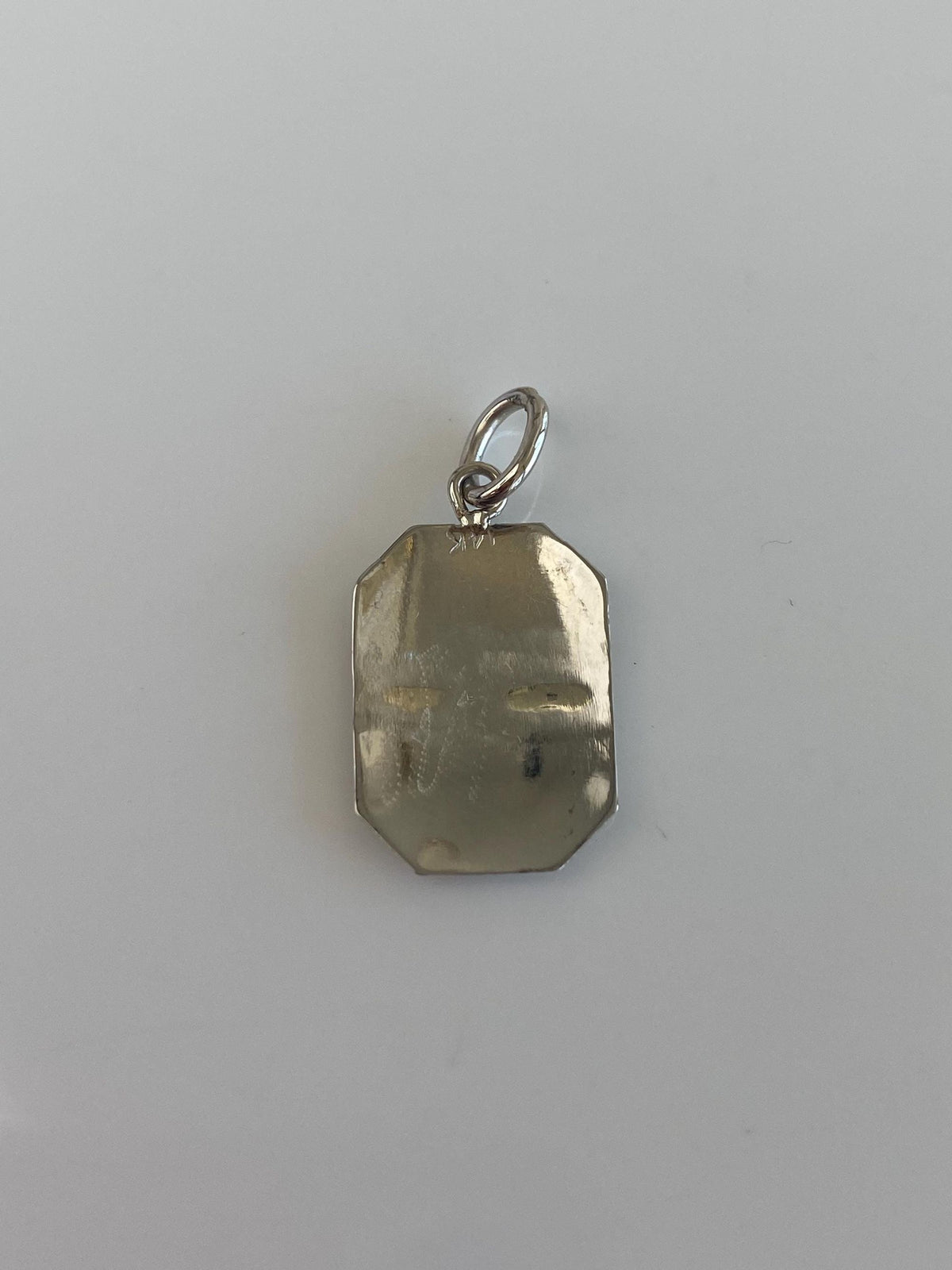 Vintage Solid 14k White Gold Initial 'C' Cufflink Conversion Charm