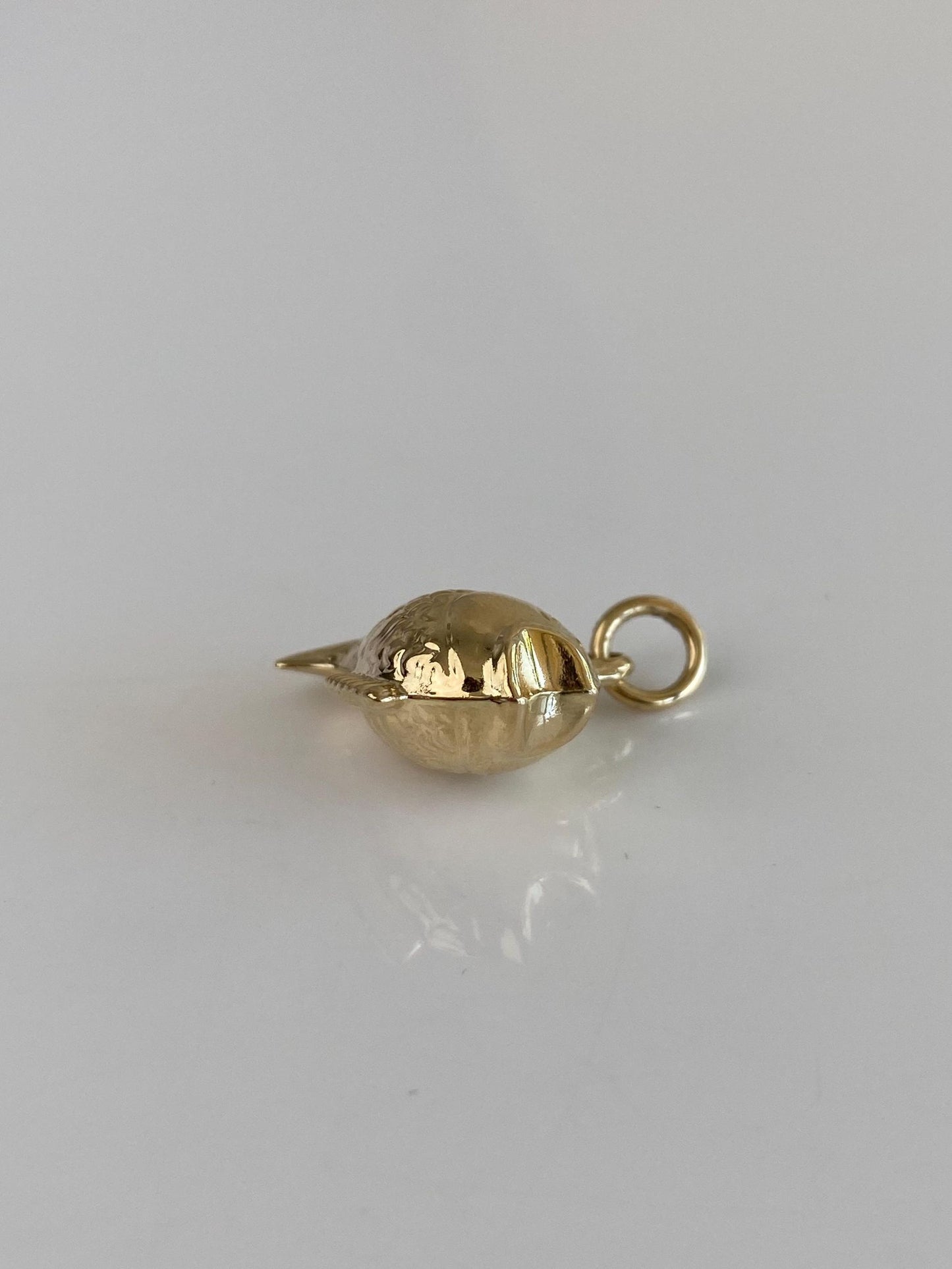 Vintage 14k Yellow Gold Puffy Fish Charm