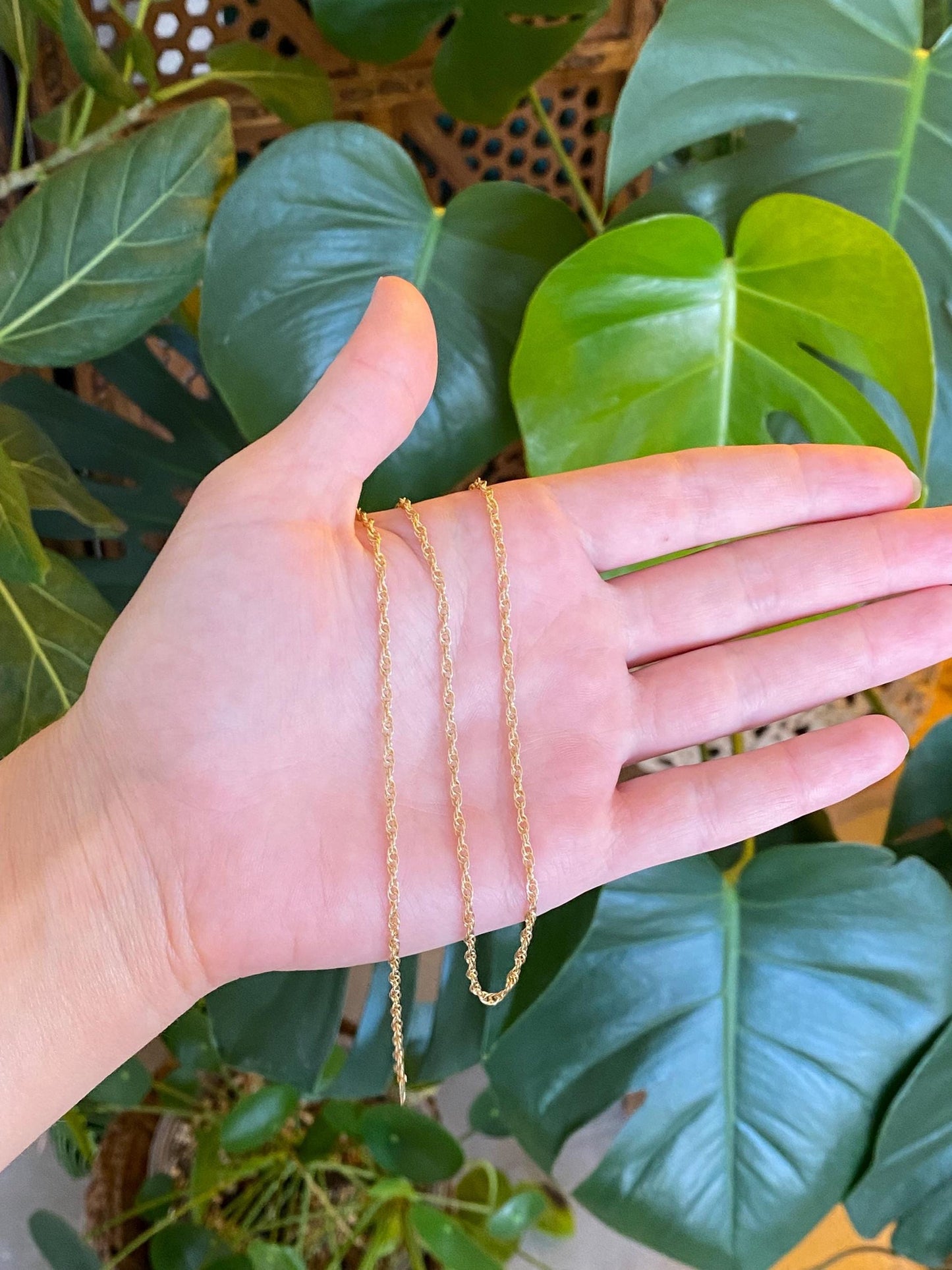 Vintage Solid 14k Yellow Gold Chain Necklace - 22.25 inches