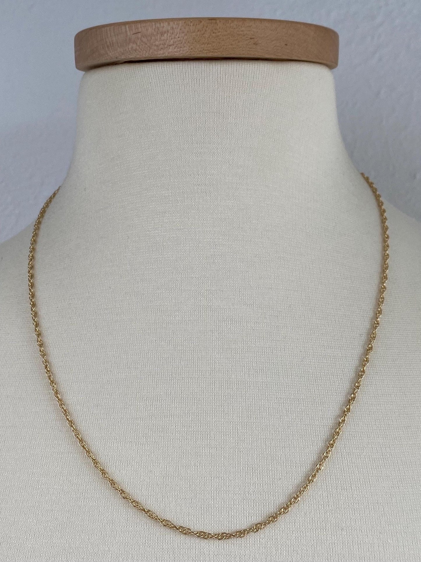 Vintage Solid 14k Yellow Gold Chain Necklace - 22.25 inches