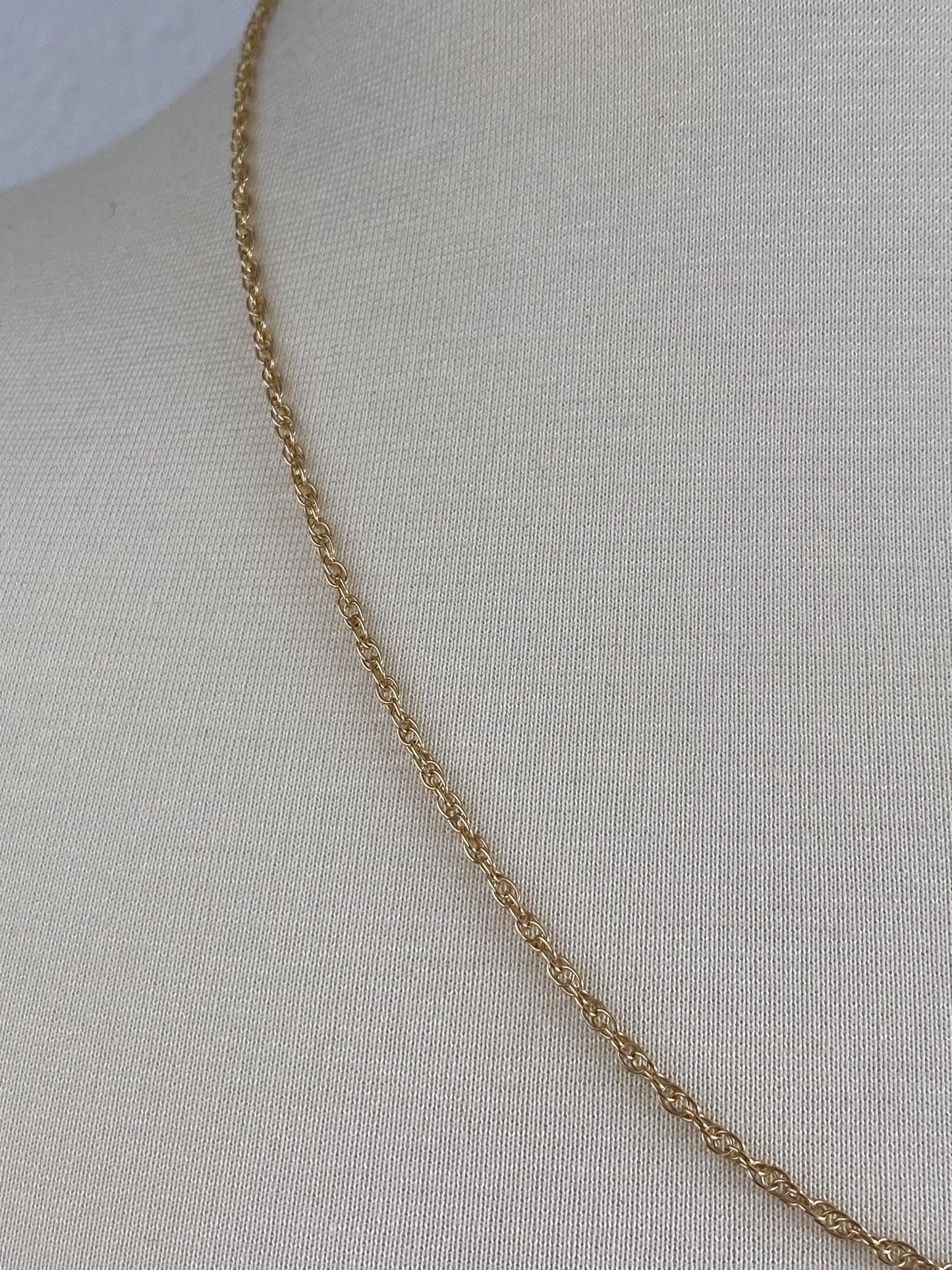 Vintage Solid 14k Yellow Gold Chain Necklace - 22.25 inches