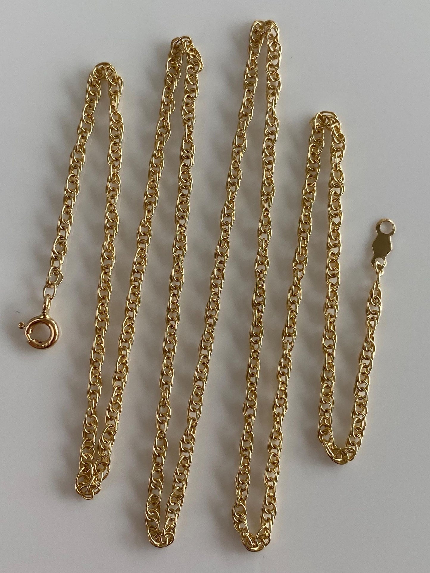 Vintage Solid 14k Yellow Gold Chain Necklace - 22.25 inches