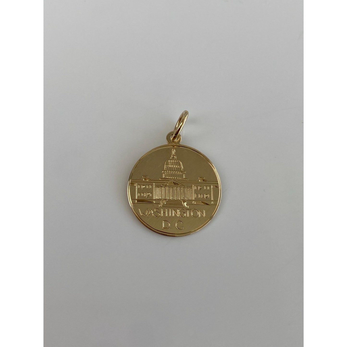Vintage Solid 14k Yellow Gold Washington DC Charm