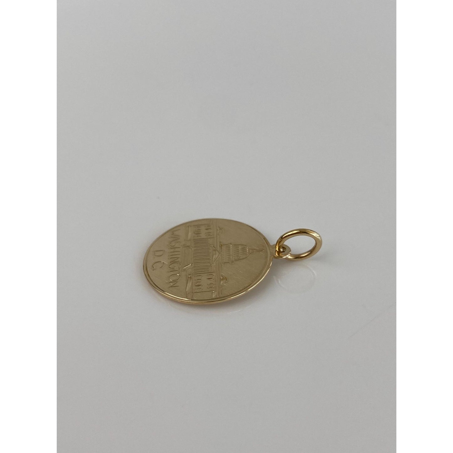 Vintage Solid 14k Yellow Gold Washington DC Charm