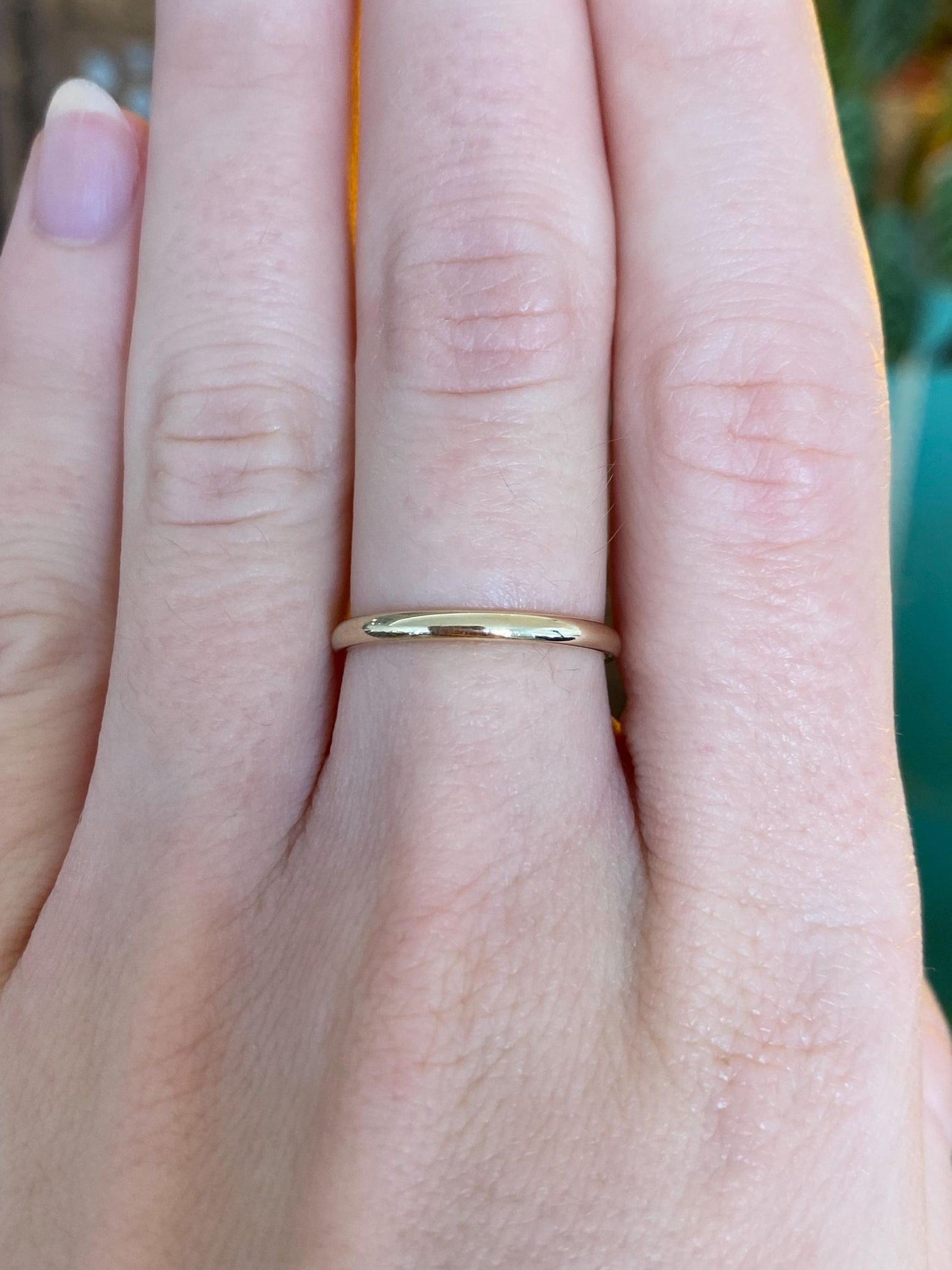 Vintage Solid 14k Yellow Gold Ring Band - Size 6.25