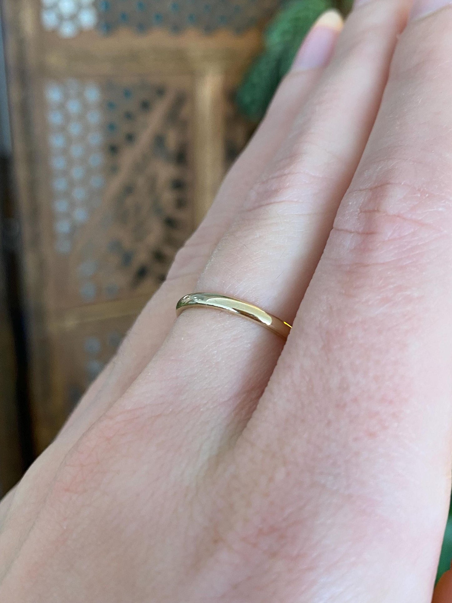 Vintage Solid 14k Yellow Gold Ring Band - Size 6.25