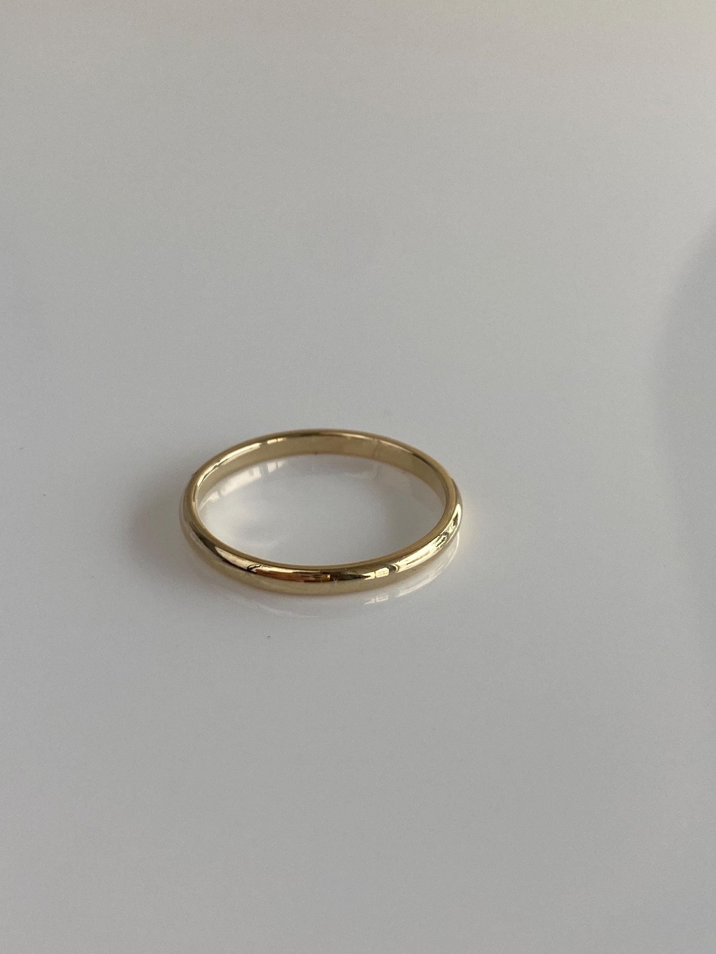 Vintage Solid 14k Yellow Gold Ring Band - Size 6.25
