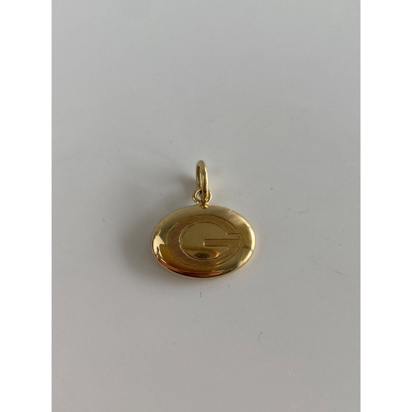 Vintage Solid 14k Yellow Gold Initial 'G' Cufflink Conversion Charm