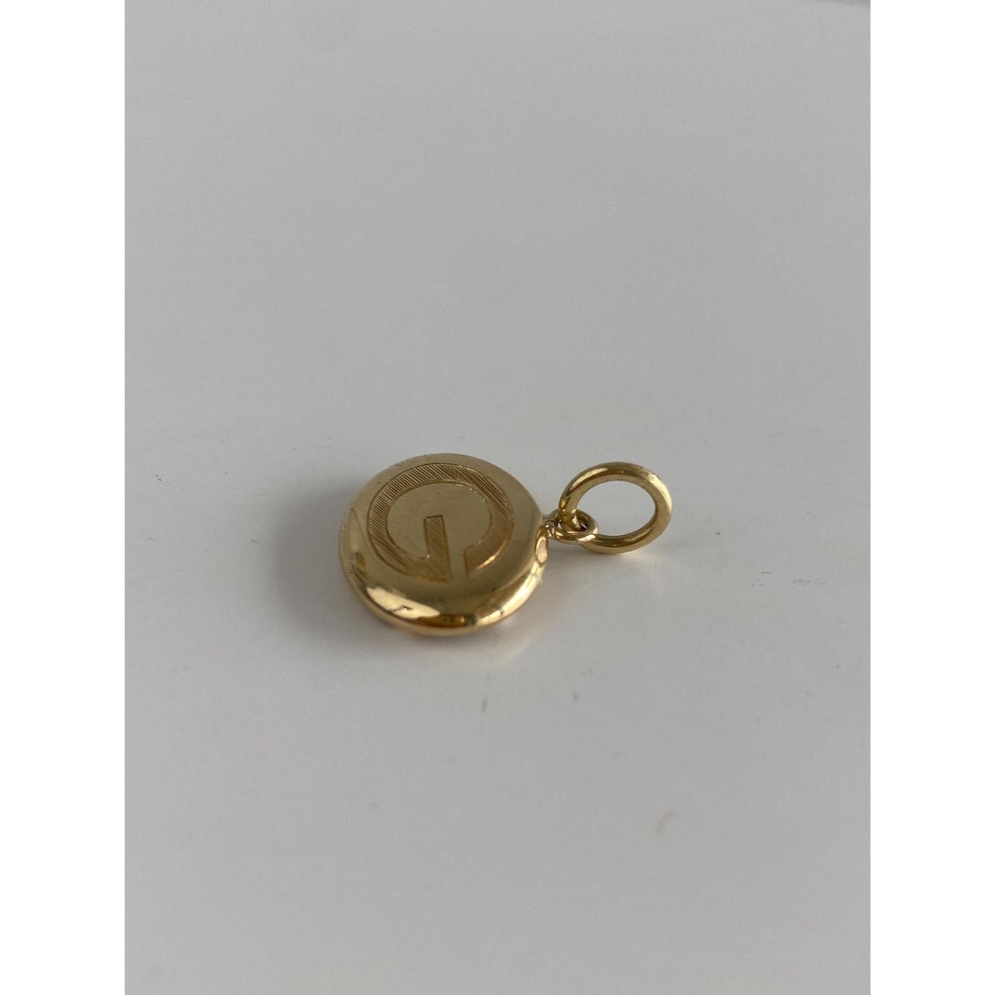 Vintage Solid 14k Yellow Gold Initial 'G' Cufflink Conversion Charm
