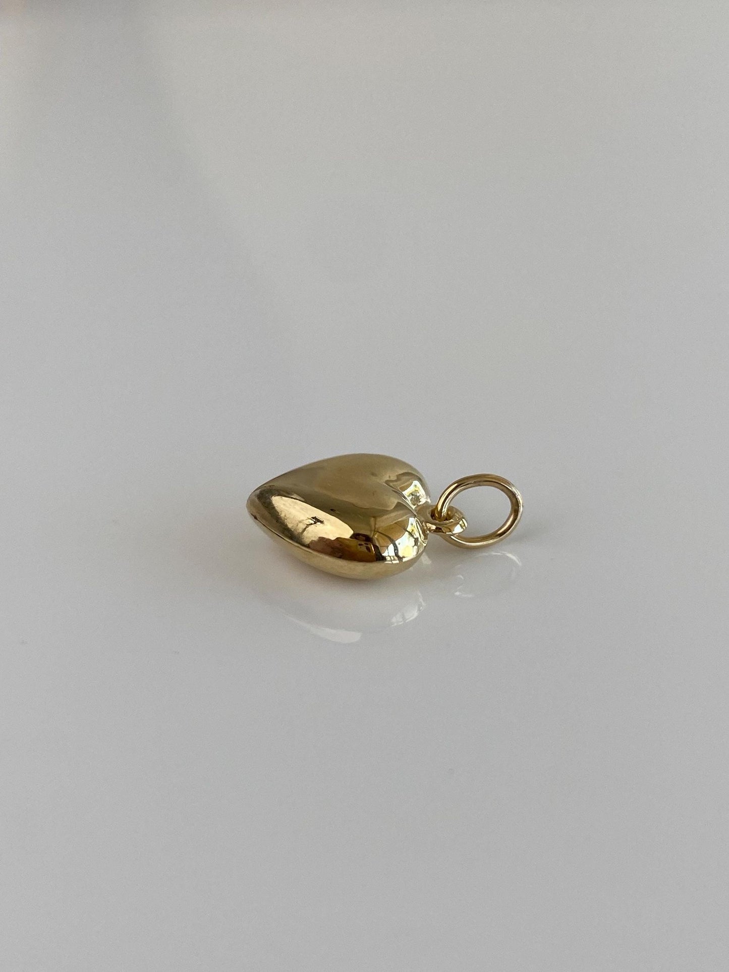 Vintage 14k Yellow Gold Puffy Heart Charm
