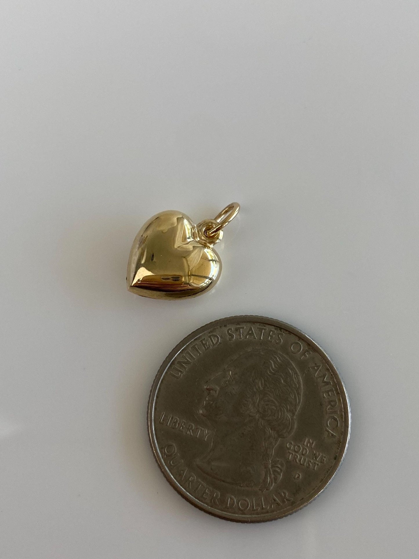 Vintage 14k Yellow Gold Puffy Heart Charm
