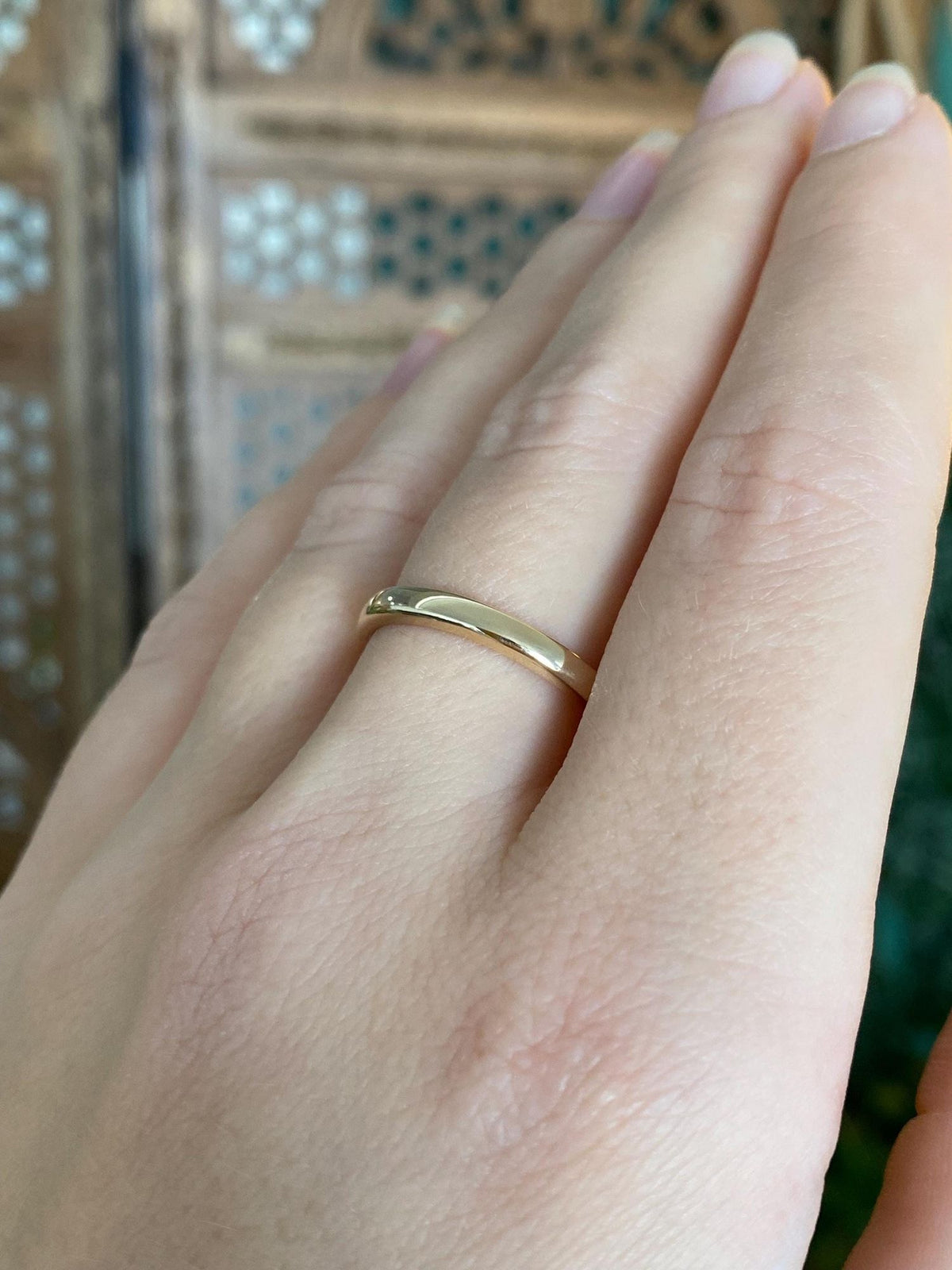 Vintage Solid 14k Yellow Gold Ring Band - Size 8.75
