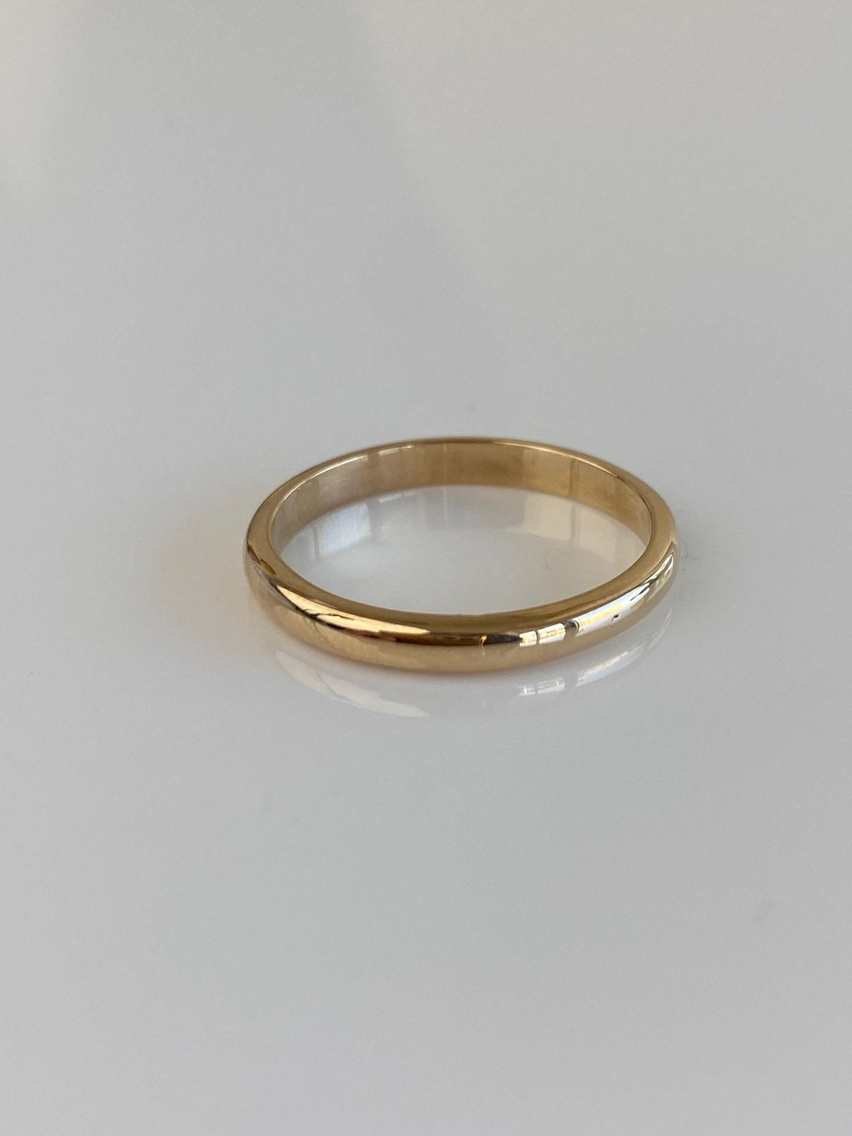 Vintage Solid 14k Yellow Gold Ring Band - Size 8.75