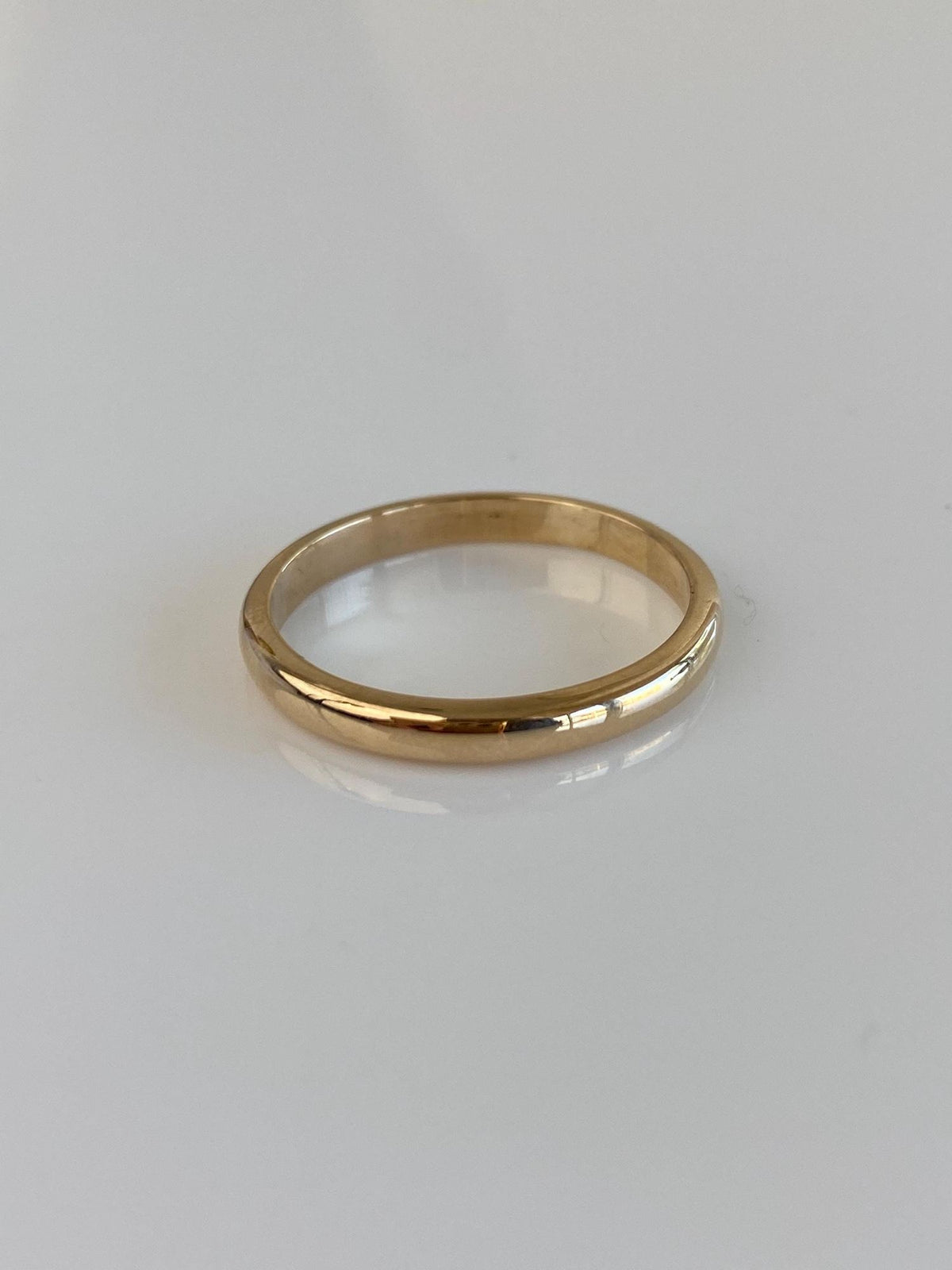Vintage Solid 14k Yellow Gold Ring Band - Size 8.75