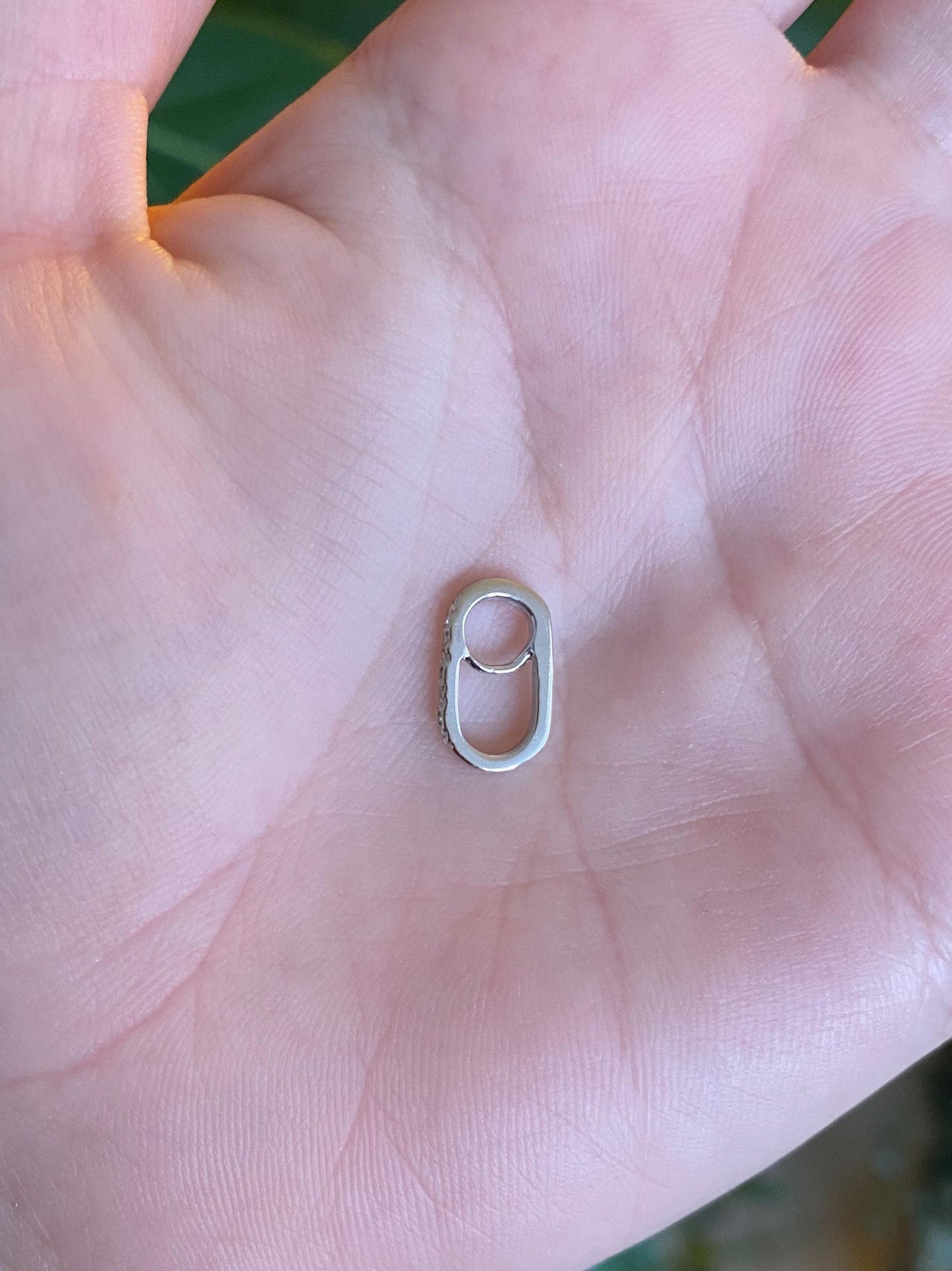 Vintage Solid 14k White Gold Little Diamond Charm