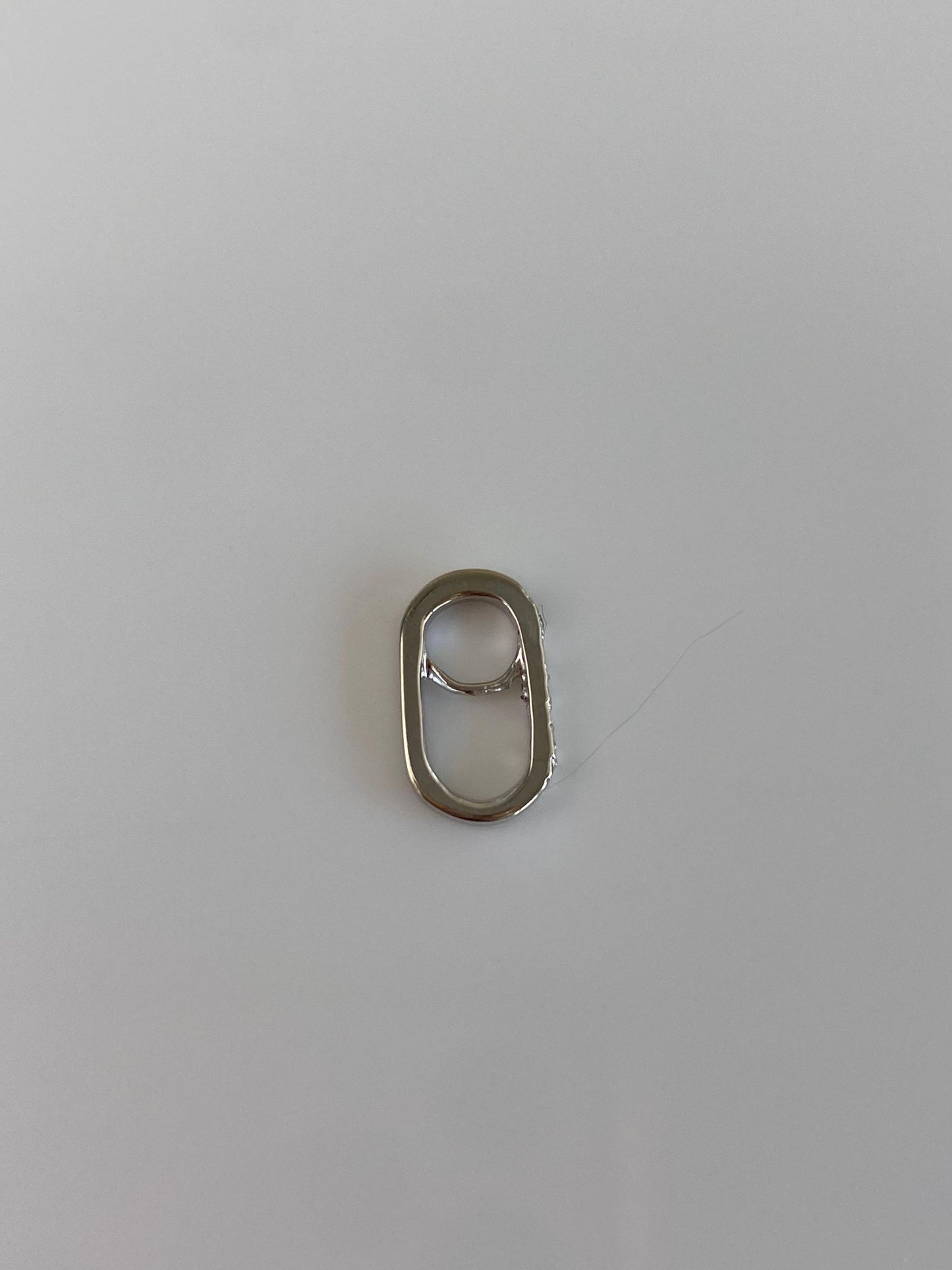 Vintage Solid 14k White Gold Little Diamond Charm