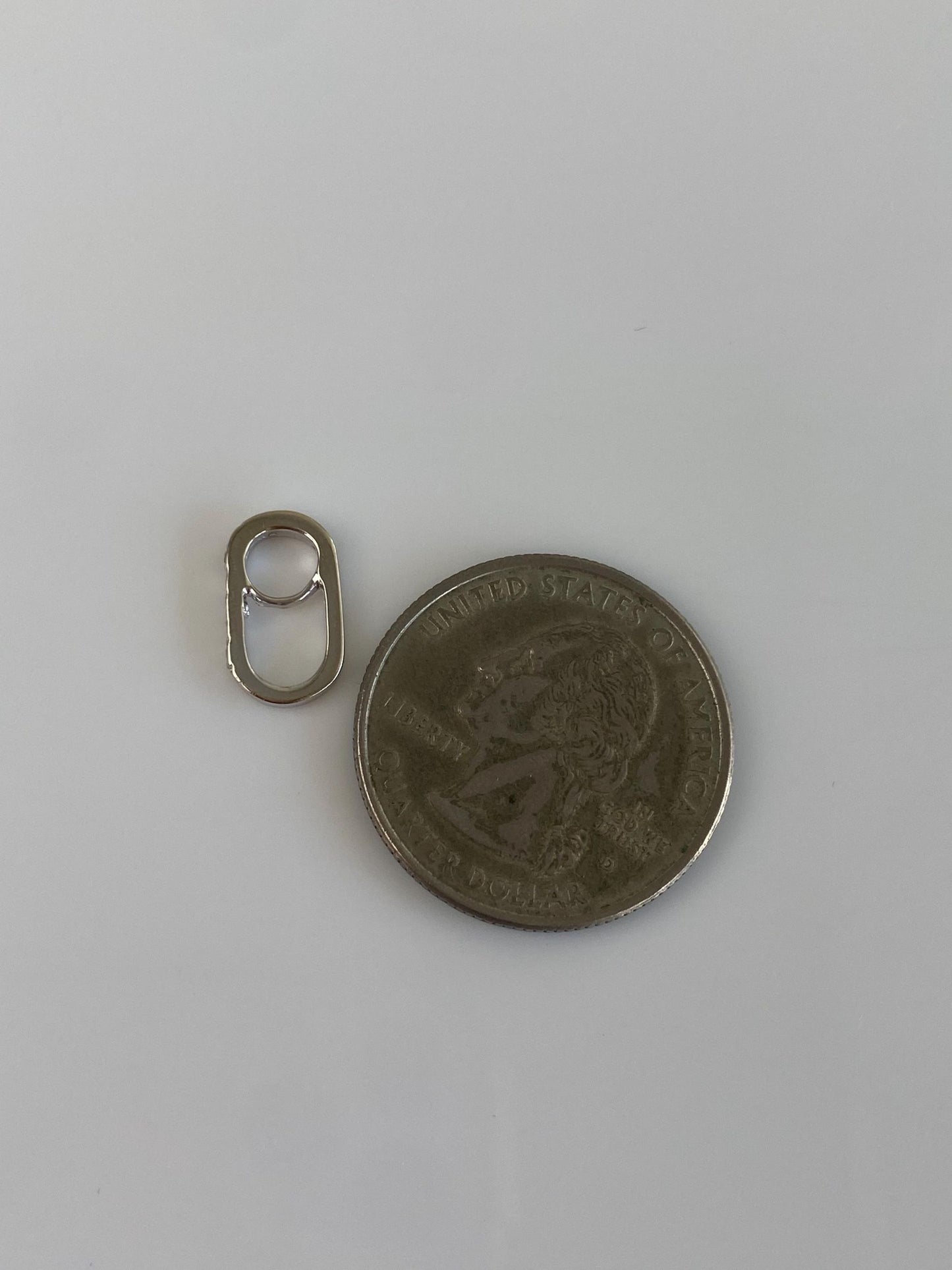 Vintage Solid 14k White Gold Little Diamond Charm