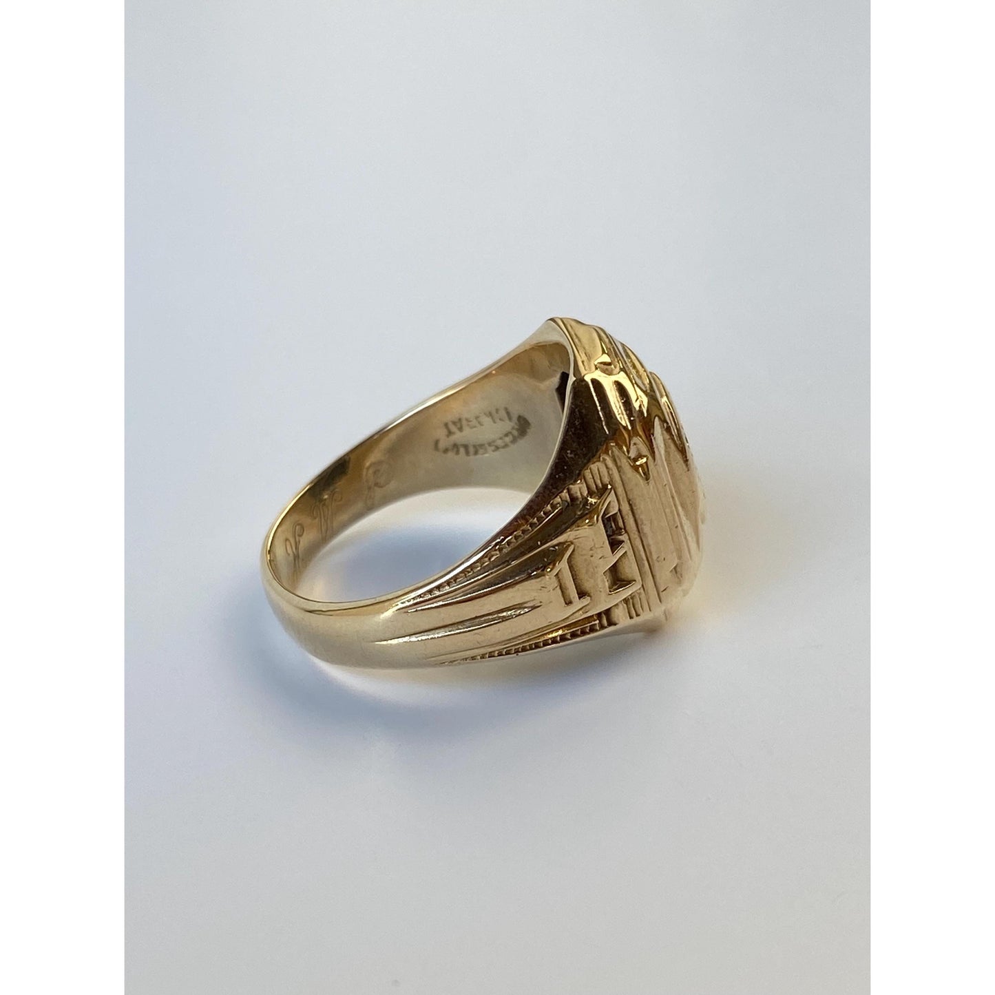 Vintage Solid 10k Yellow Gold 1950 Class Ring - Size 6.25