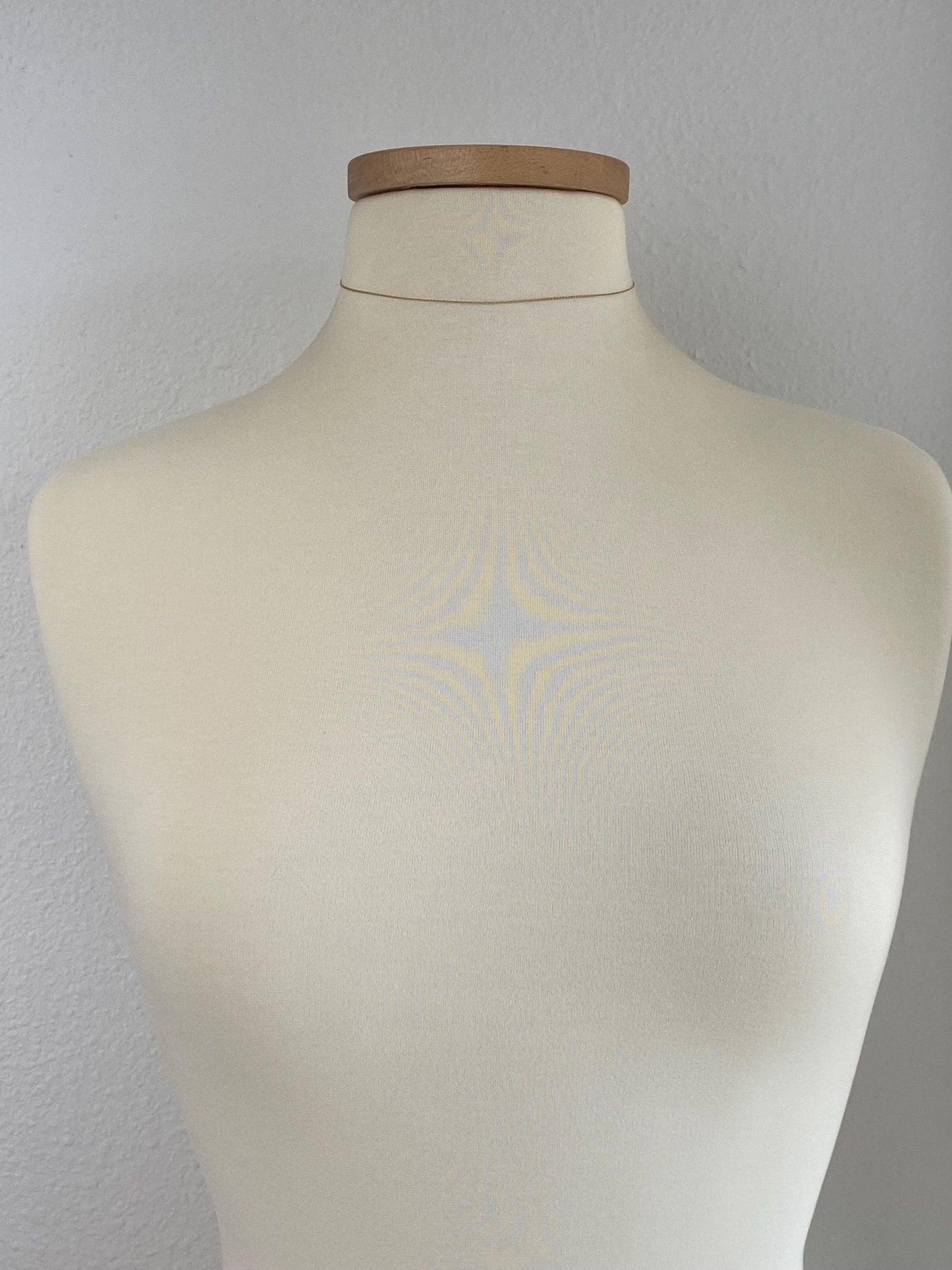 Vintage Solid 14k Yellow Gold Dainty Elongated Curb Chain Necklace - 14.25 inches