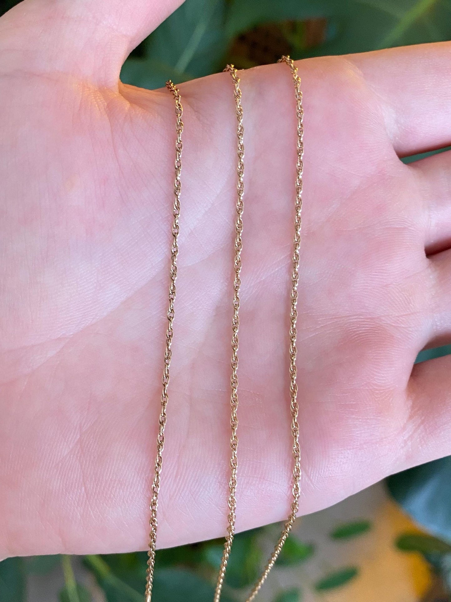 Vintage Solid 14k Yellow Gold Chain Necklace - 18.25 inches