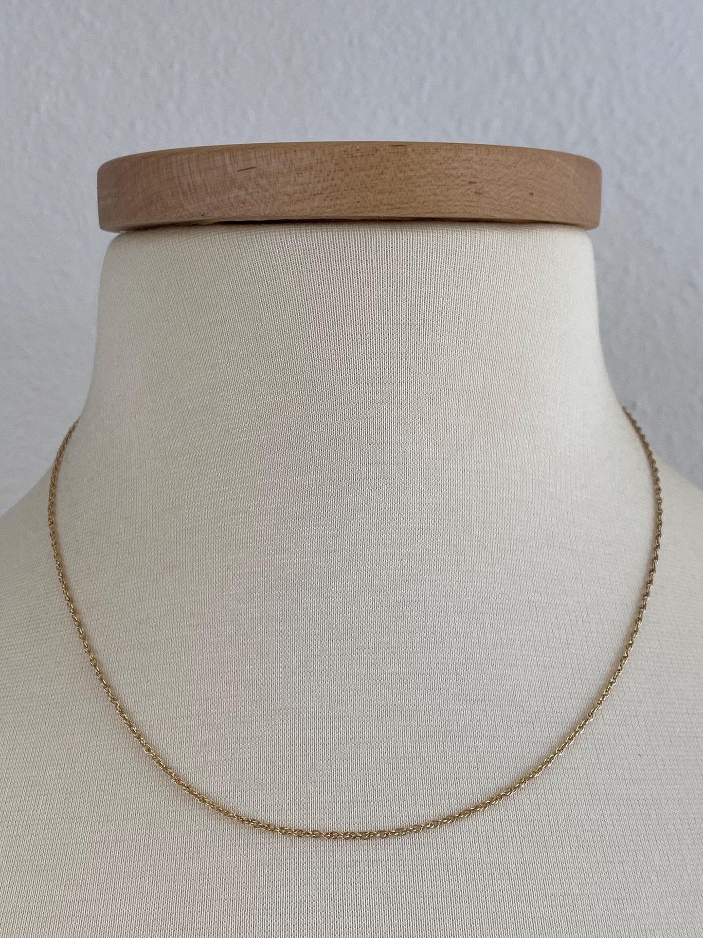 Vintage Solid 14k Yellow Gold Chain Necklace - 18.25 inches