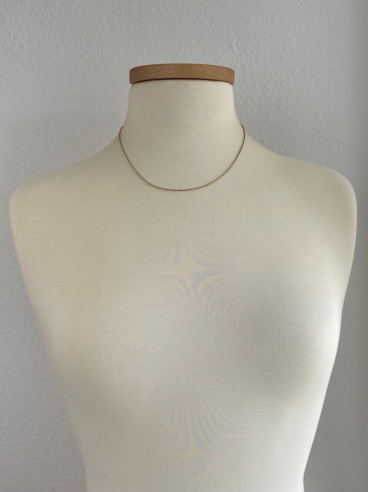 Vintage Solid 14k Yellow Gold Chain Necklace - 18.25 inches