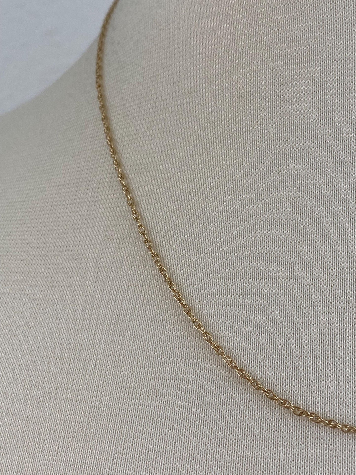 Vintage Solid 14k Yellow Gold Chain Necklace - 18.25 inches
