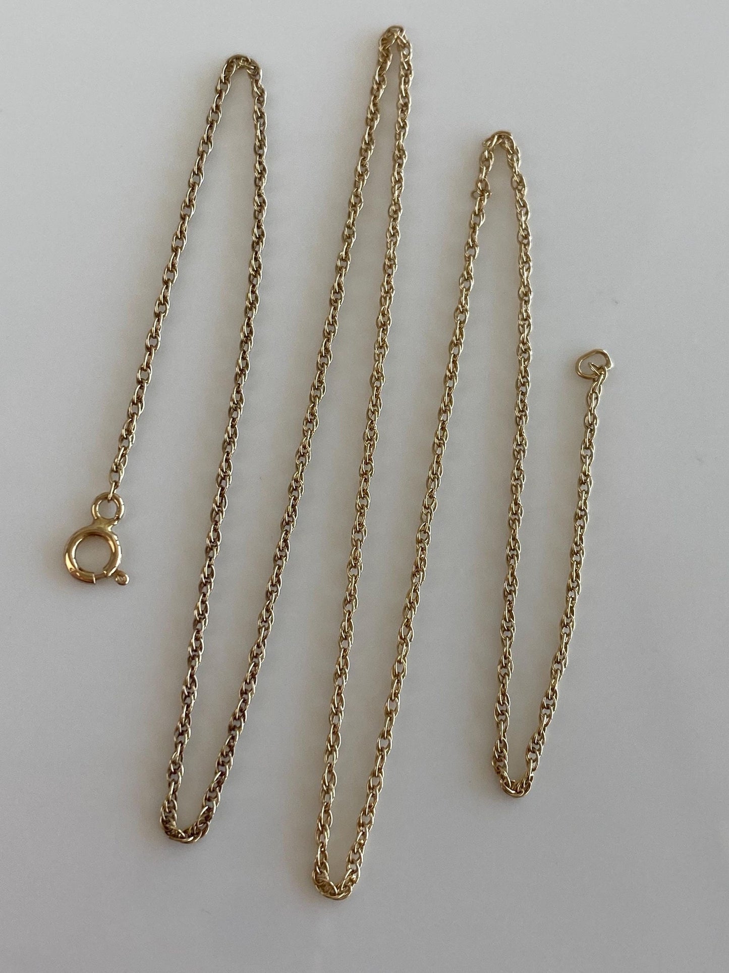 Vintage Solid 14k Yellow Gold Chain Necklace - 18.25 inches