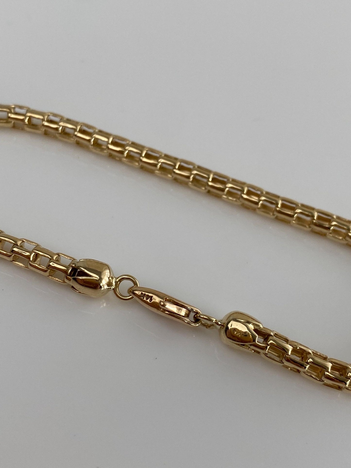 Vintage Solid 14k Yellow Gold Open Weave Bracelet - 7.75 inches