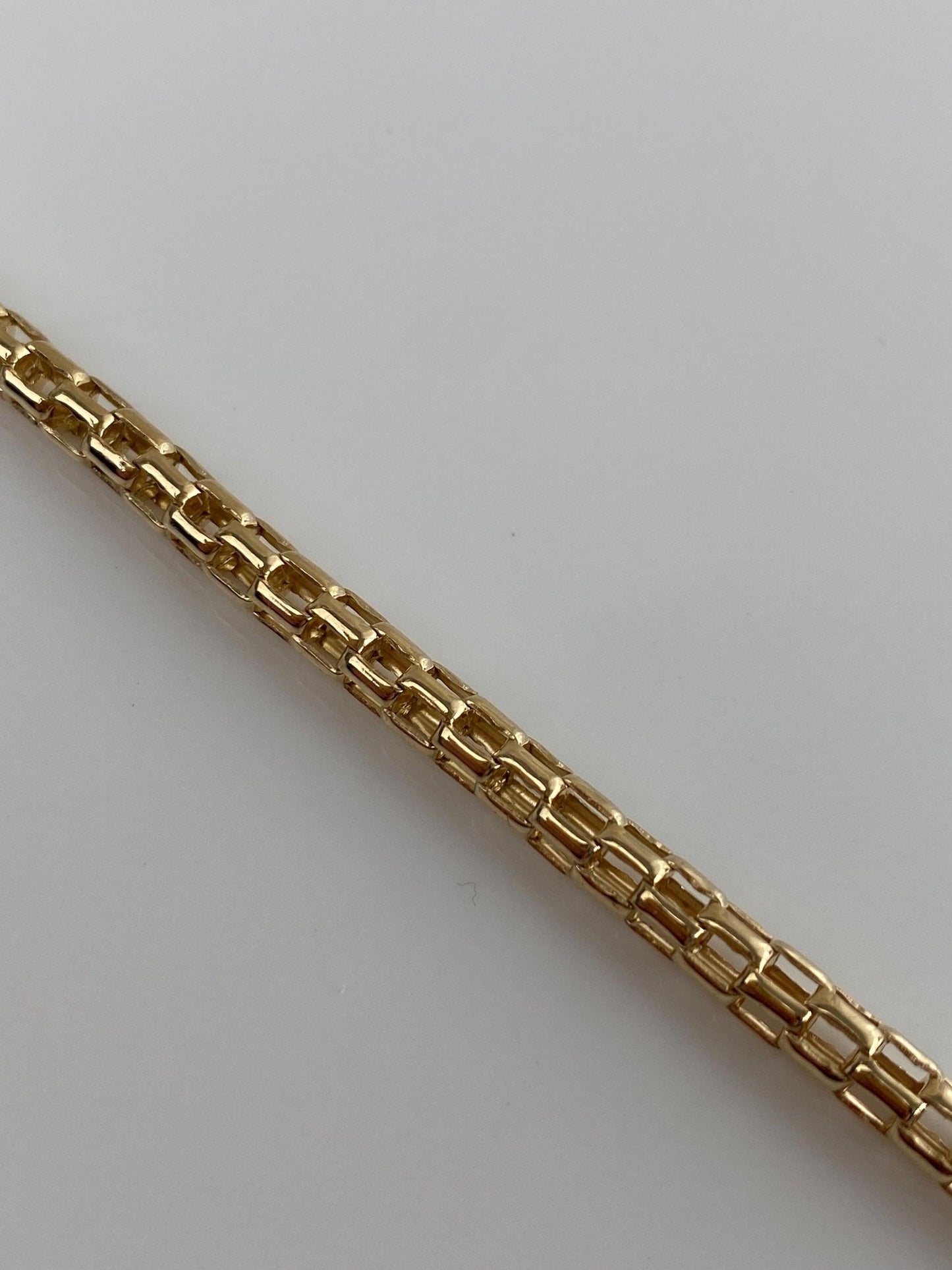 Vintage Solid 14k Yellow Gold Open Weave Bracelet - 7.75 inches