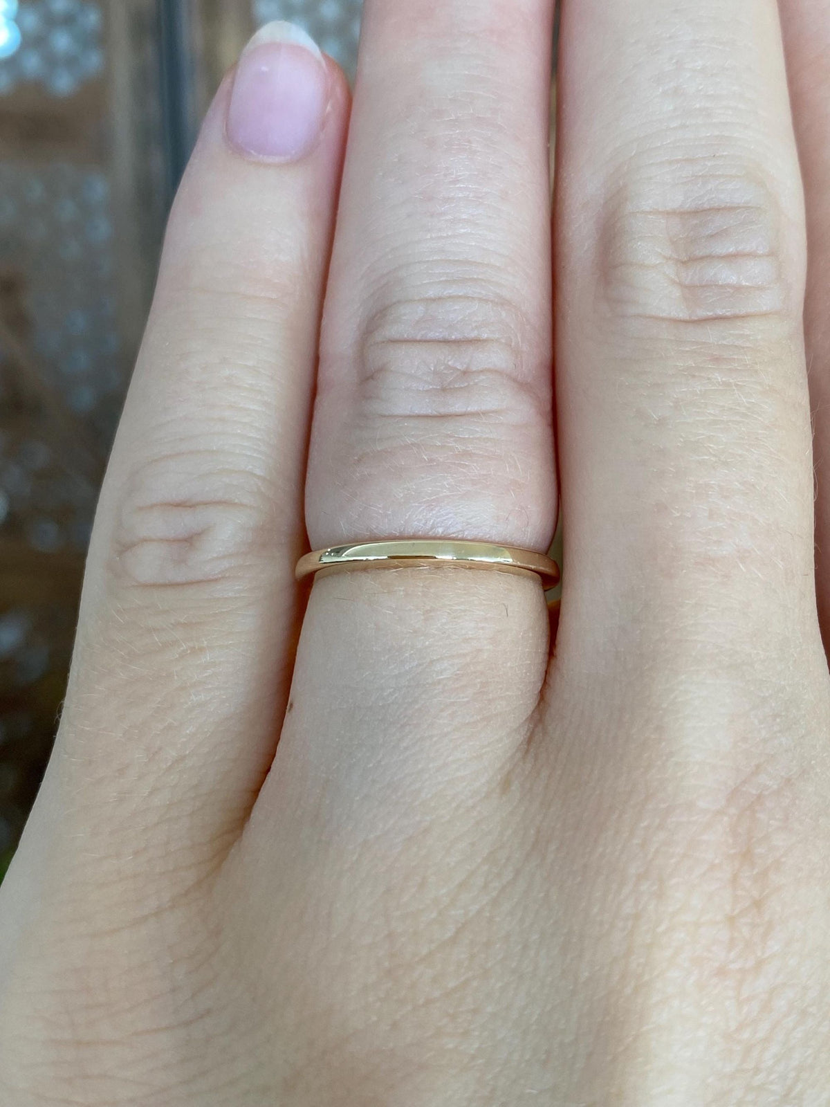 Vintage Solid 14k Yellow Gold Slim Ring Band - Size 5.25