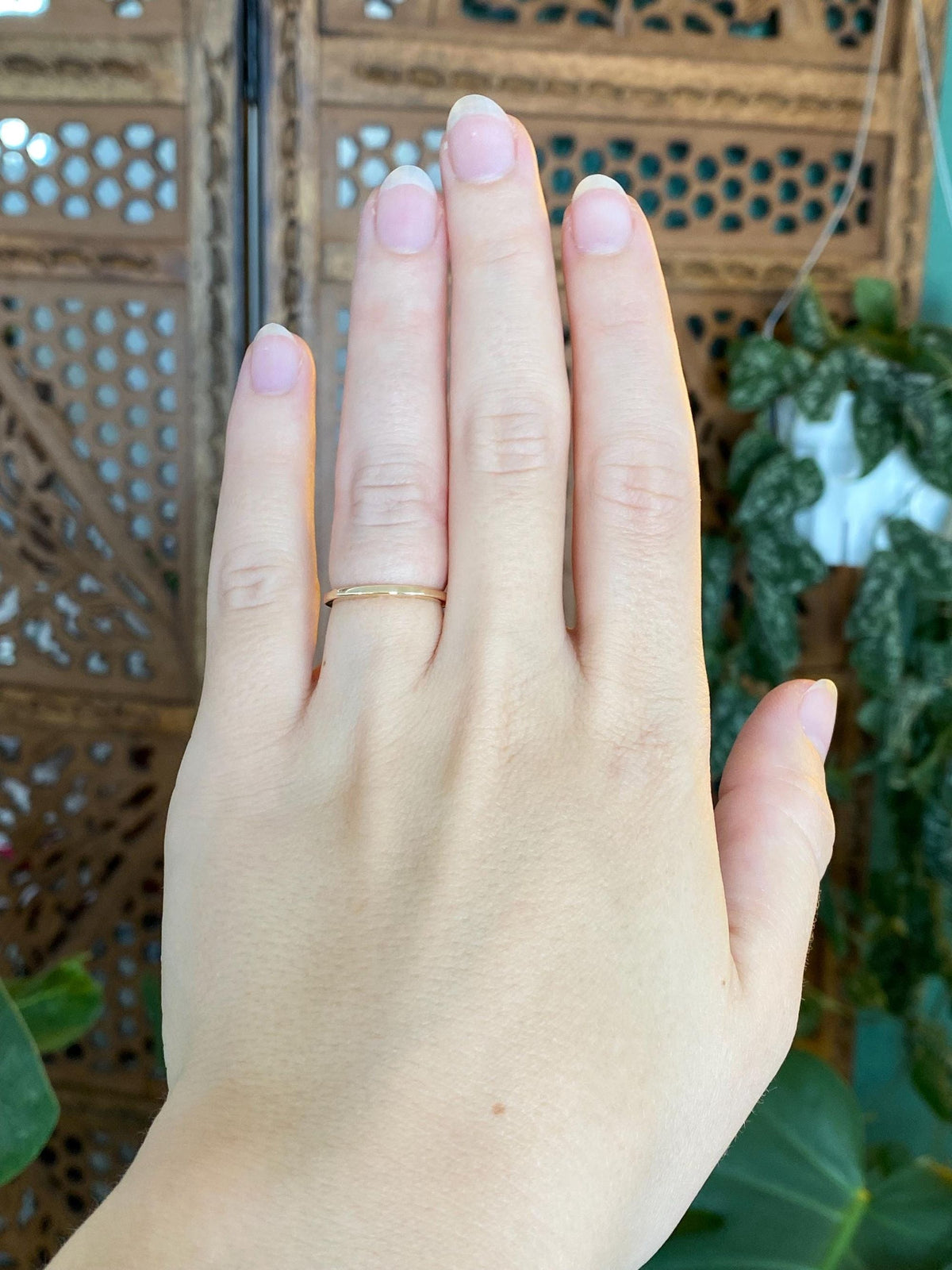 Vintage Solid 14k Yellow Gold Slim Ring Band - Size 5.25