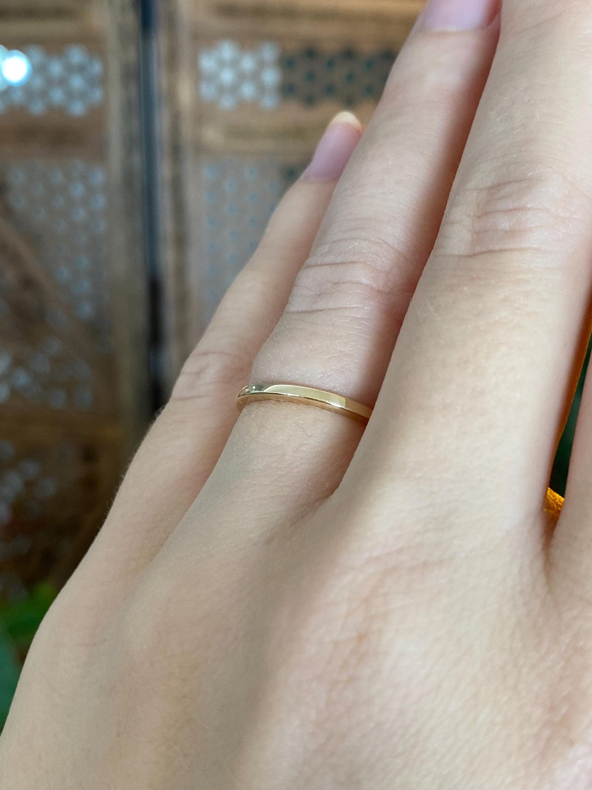 Vintage Solid 14k Yellow Gold Slim Ring Band - Size 5.25