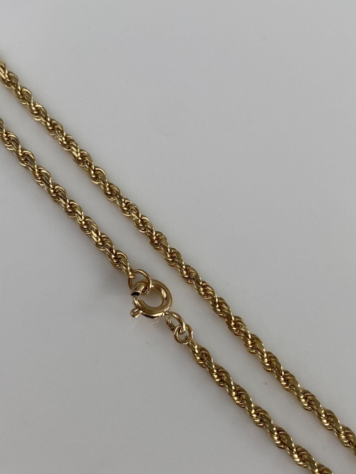 Vintage 10k Yellow Gold Rope Chain Bracelet - 7 inches