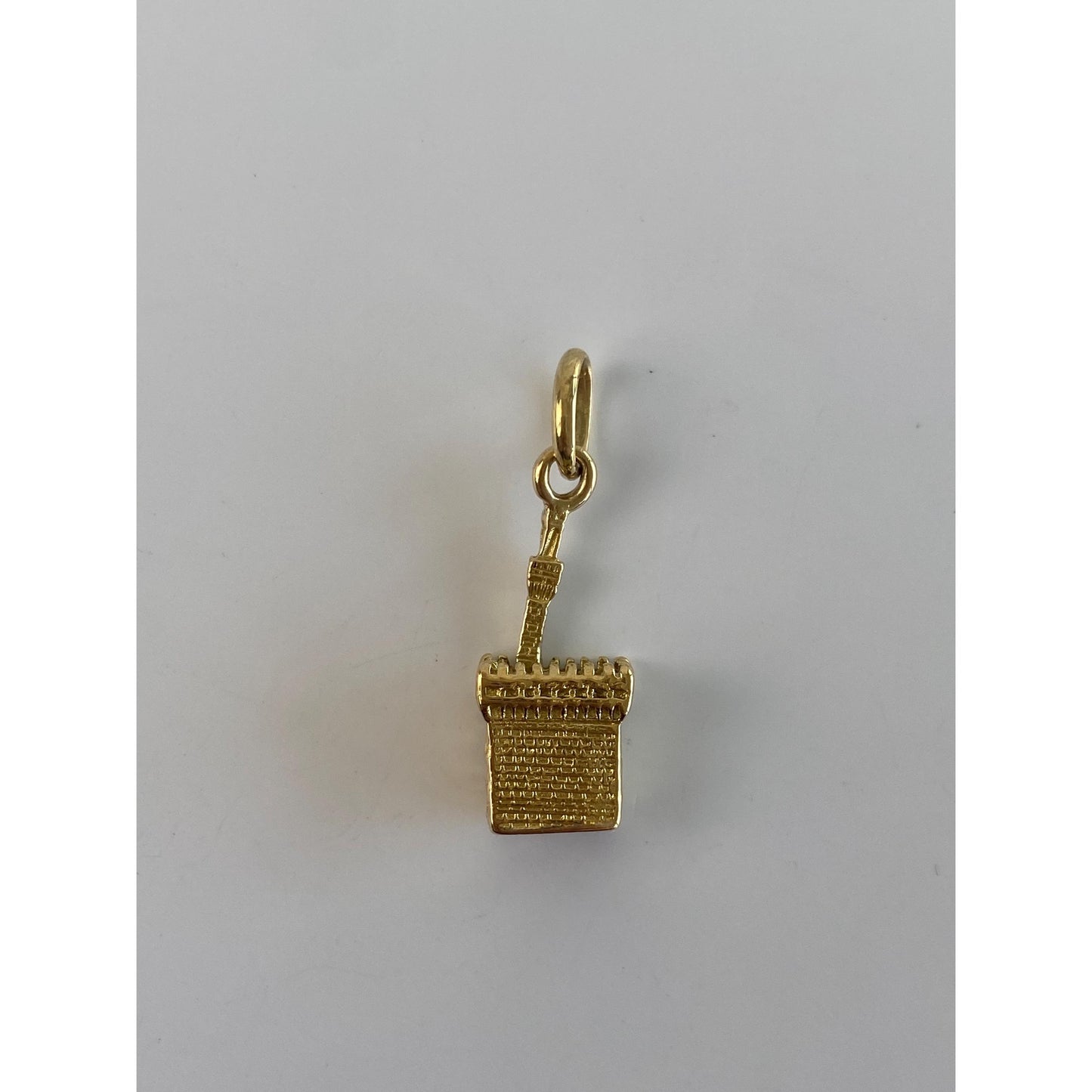 Vintage Solid 18k Yellow Gold Medieval Building Charm