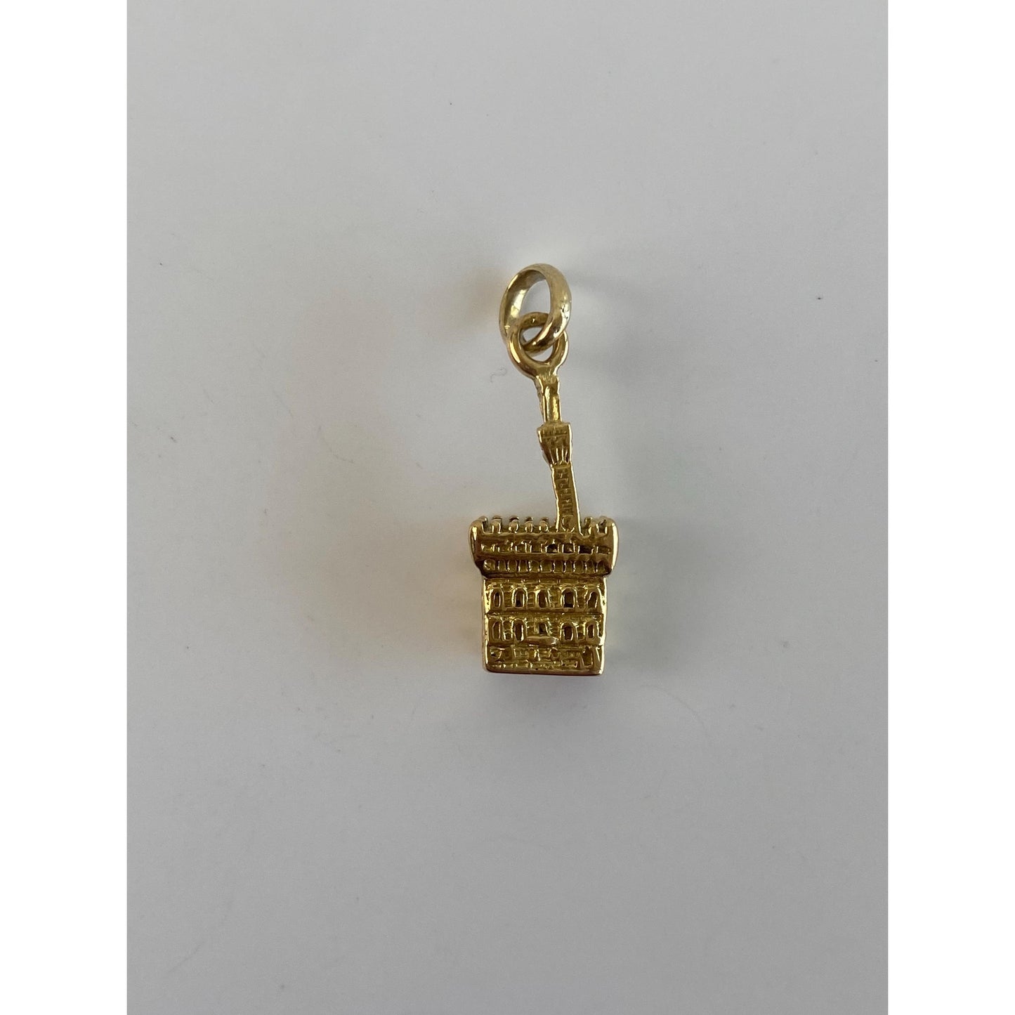 Vintage Solid 18k Yellow Gold Medieval Building Charm