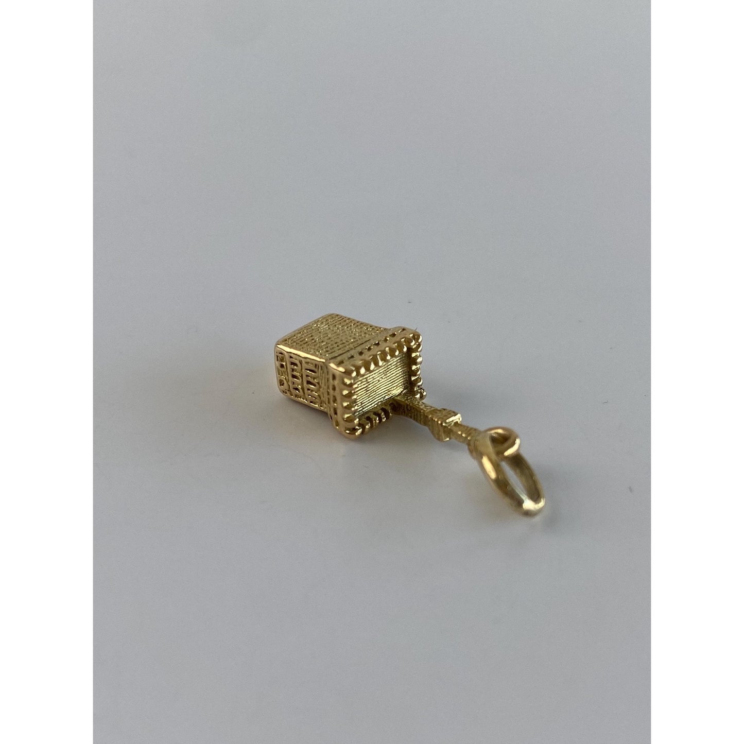 Vintage Solid 18k Yellow Gold Medieval Building Charm