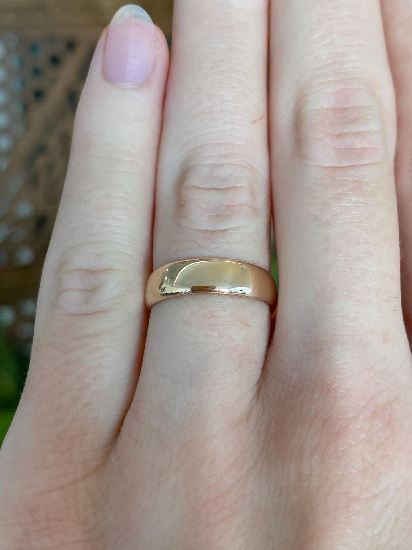 Vintage Solid 14k Rose Gold Ring Band - Size 5.5