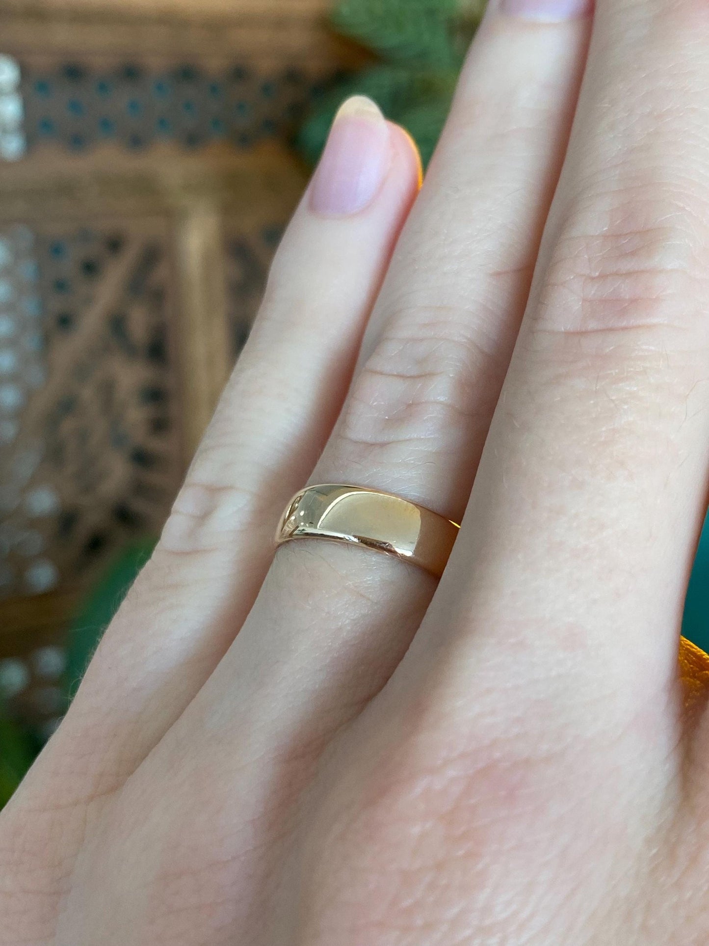 Vintage Solid 14k Rose Gold Ring Band - Size 5.5