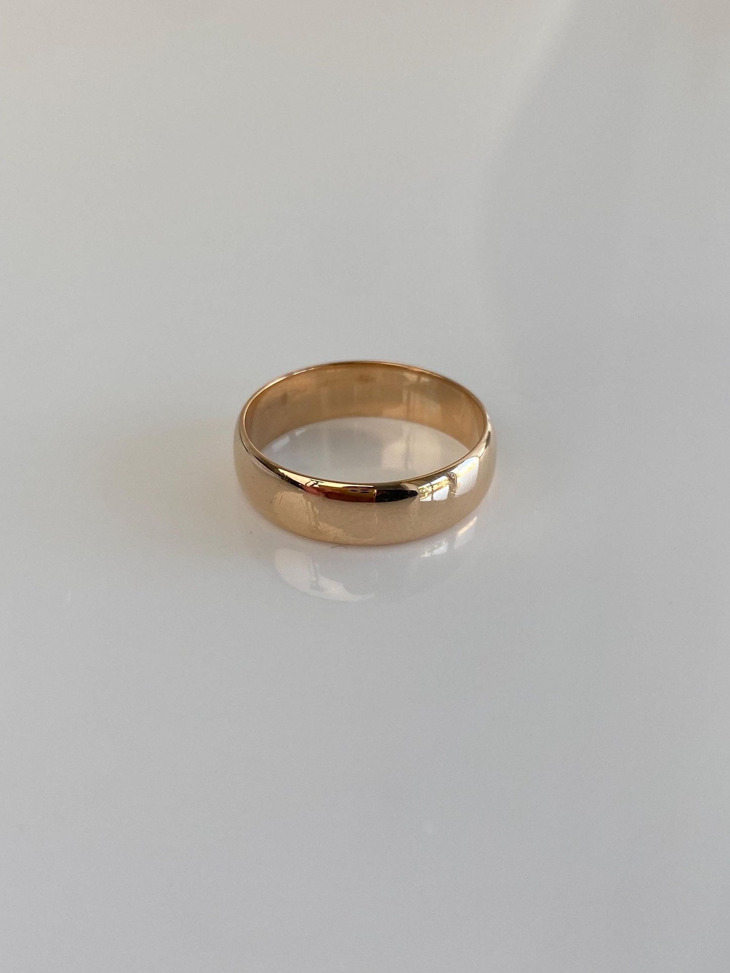 Vintage Solid 14k Rose Gold Ring Band - Size 5.5