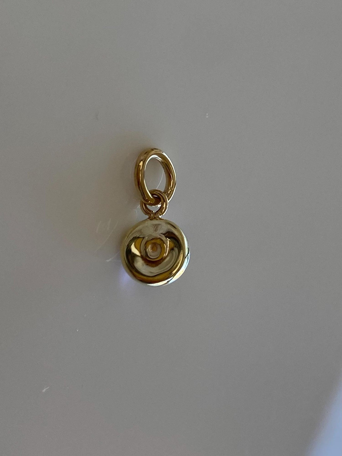 Vintage Solid 14k Yellow Gold Little Amethyst Charm