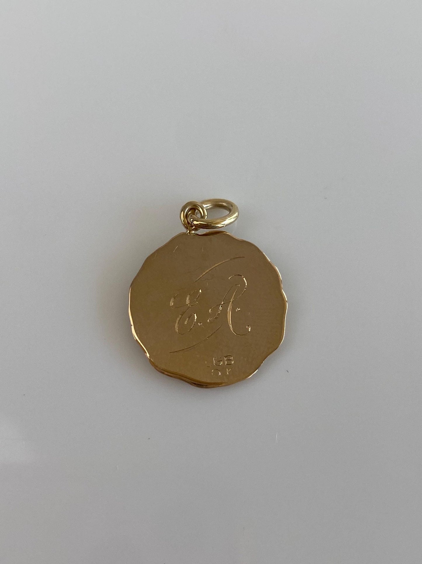 Vintage Solid 10k Yellow Gold Blue Enamel National Congress of Parents and Teachers Charm