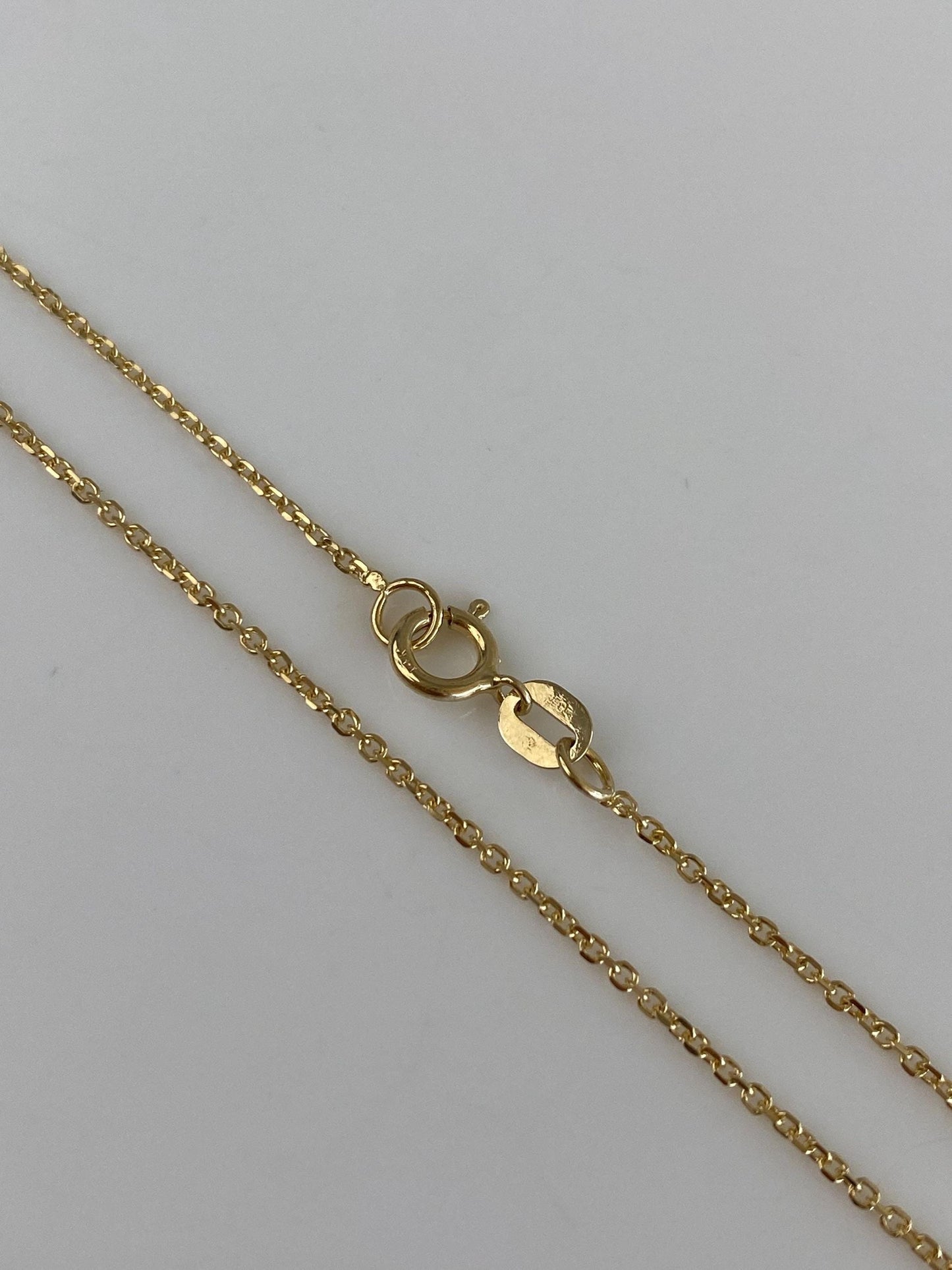 Vintage Solid 14k Yellow Gold Tight Rolo Chain Necklace - 18.5 inches