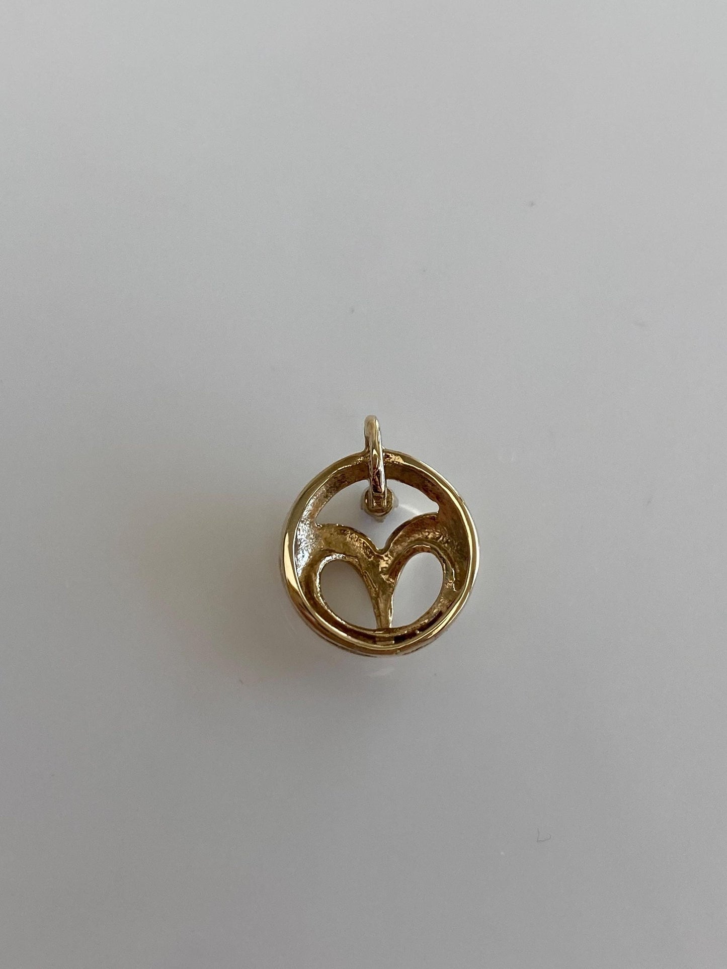 Vintage Solid 10k Yellow Gold Blue Sapphire Charm