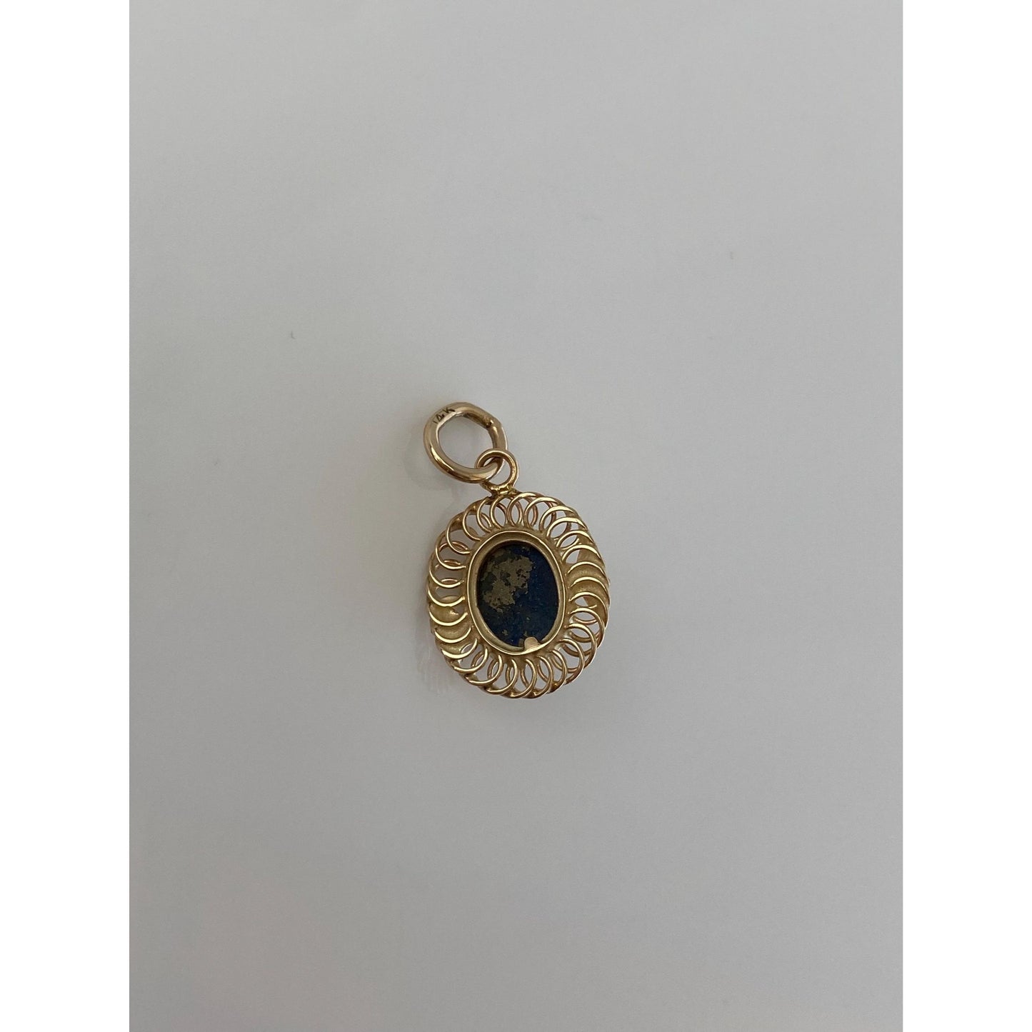 Vintage Solid 14k Yellow Gold Blue Lapis Stick Pin Conversion Charm