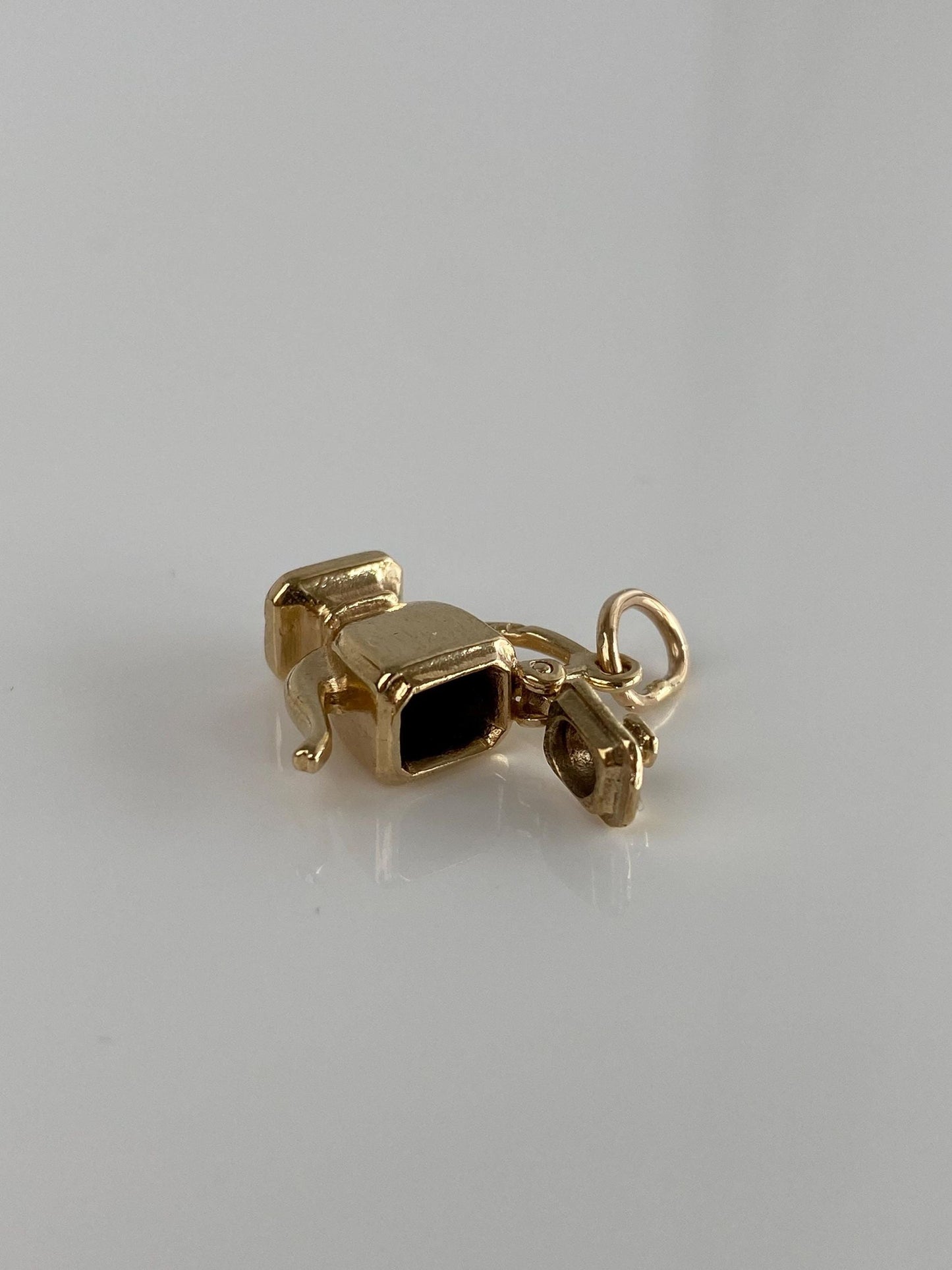 Vintage Solid 14k Yellow Gold Tea Kettle Charm