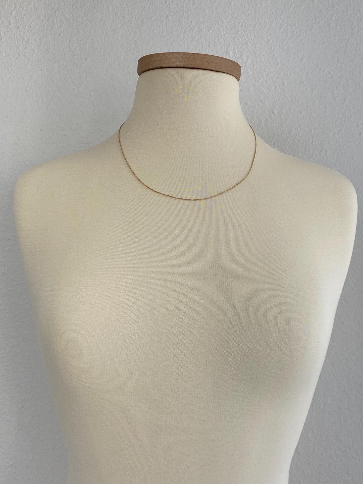 Vintage Solid 14k Yellow Gold Tight Curb Chain Necklace - 20.5 inches