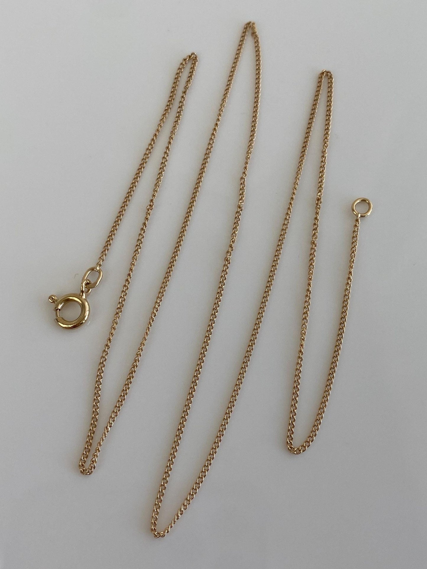 Vintage Solid 14k Yellow Gold Tight Curb Chain Necklace - 20.5 inches