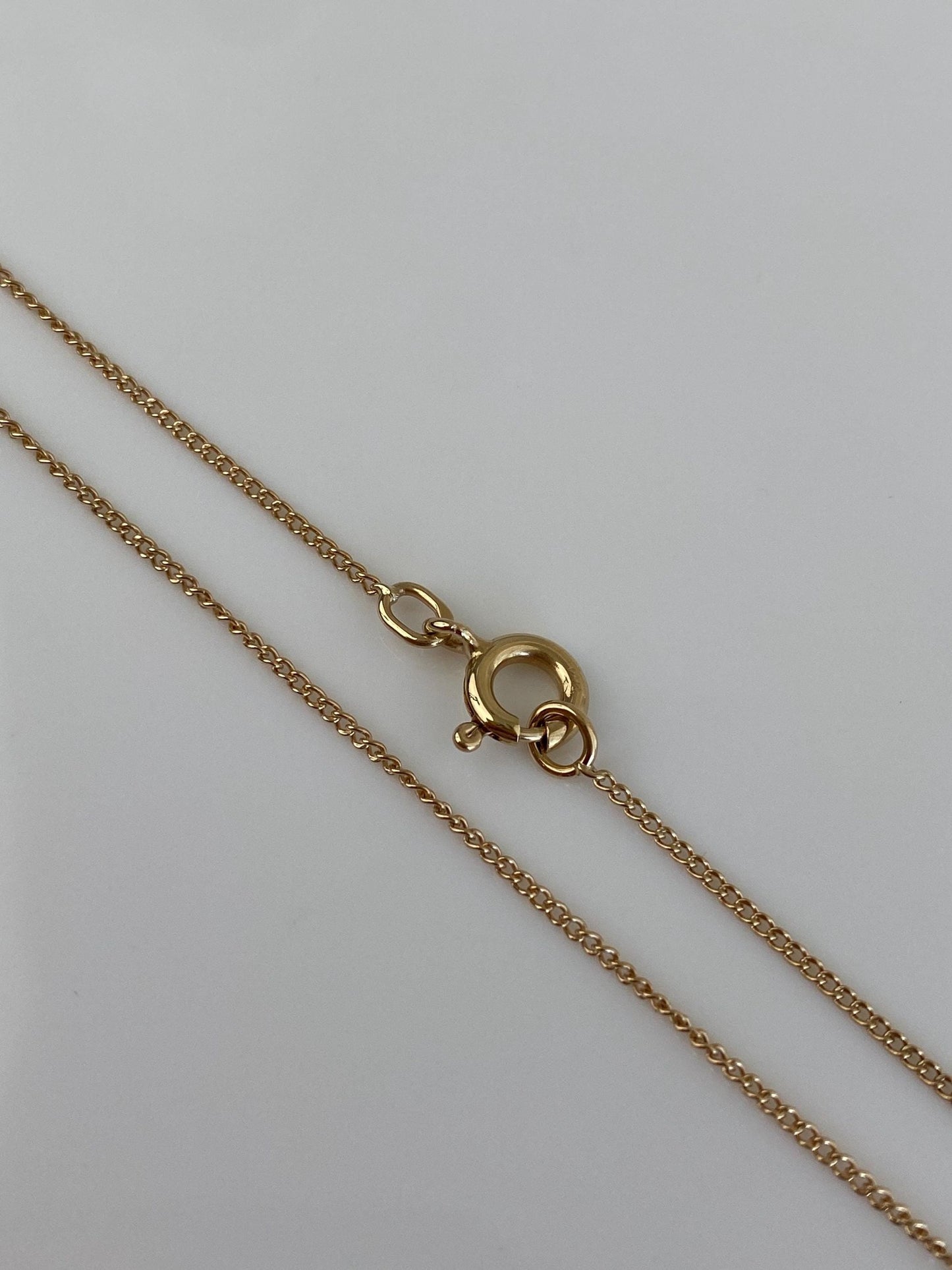 Vintage Solid 14k Yellow Gold Tight Curb Chain Necklace - 20.5 inches